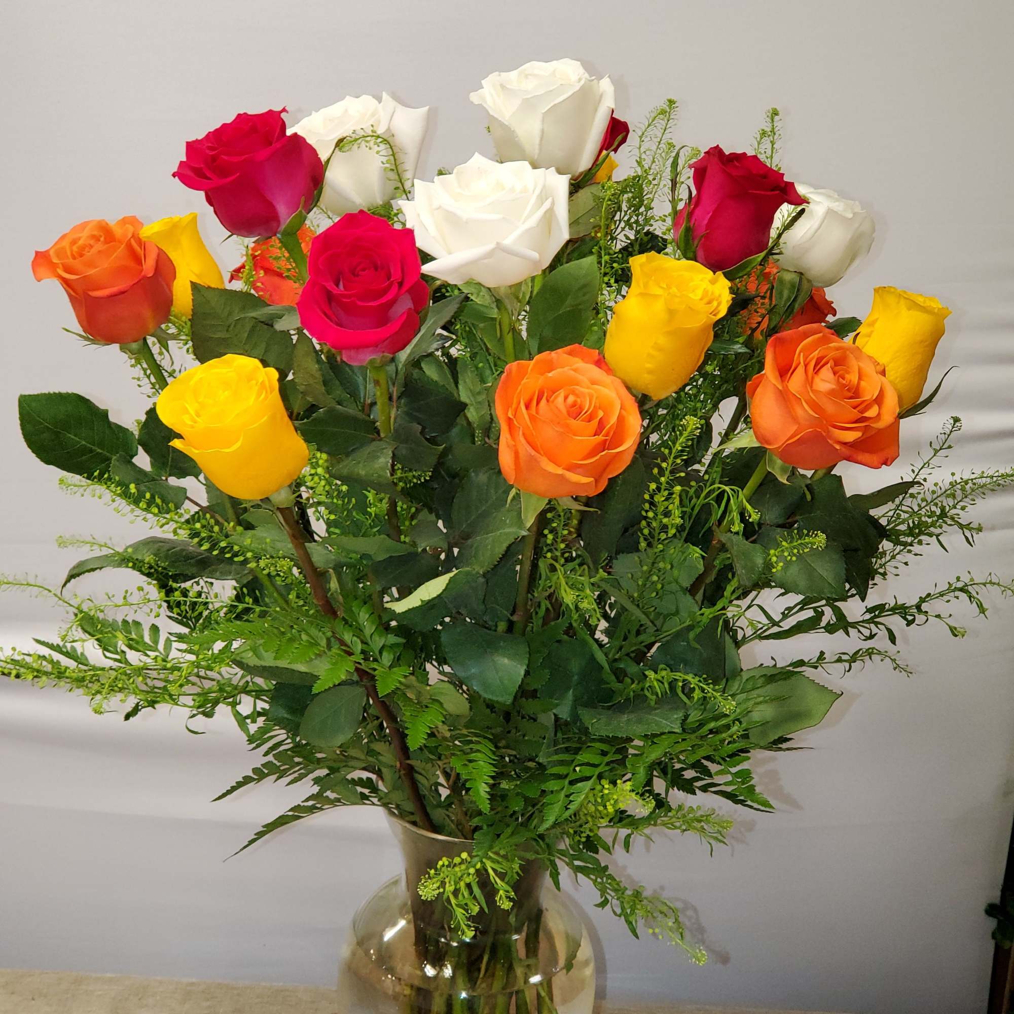 Multi color Rose's 3 different size 12 Rose's 18 Rose's 24 Rose's