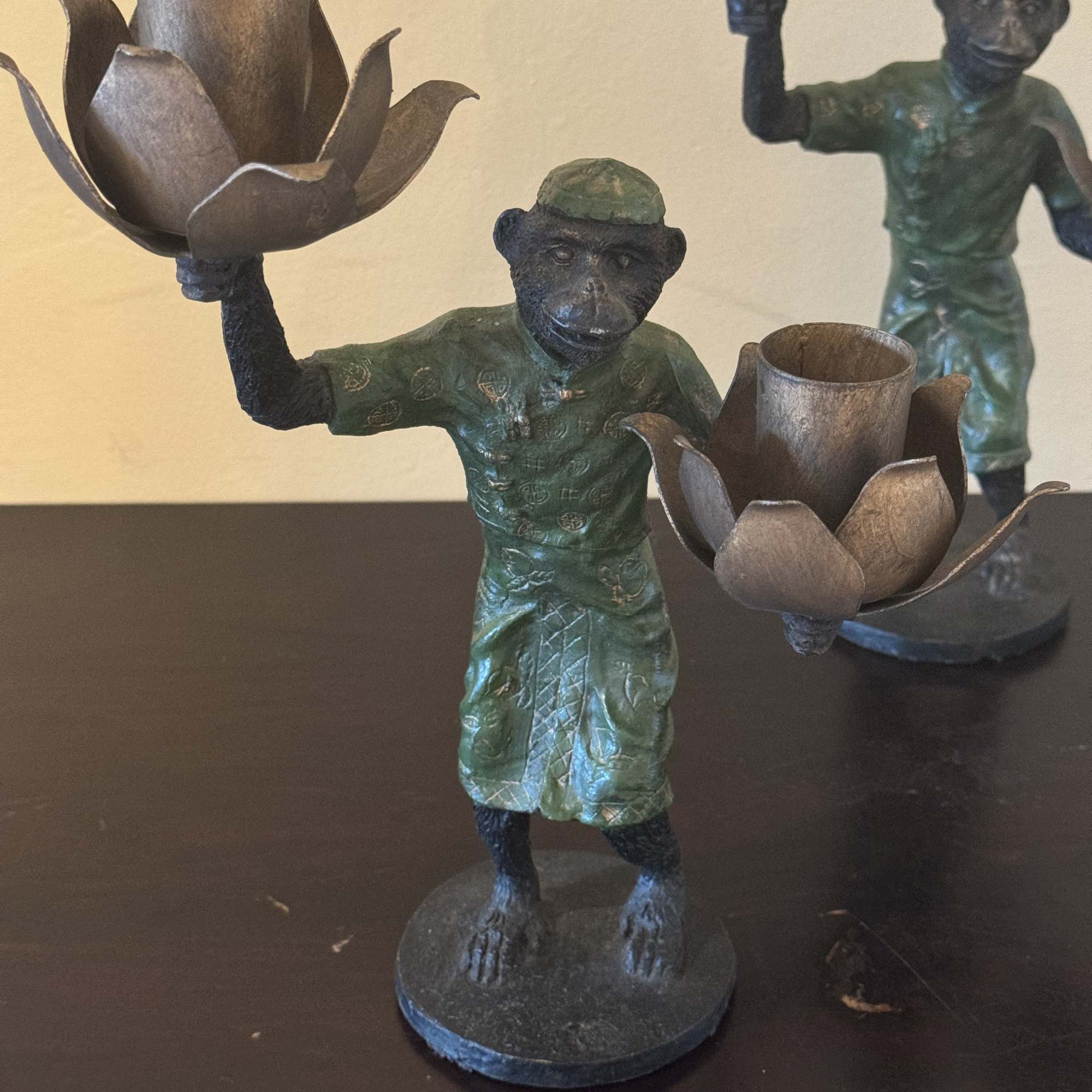 Set of 2 unique solid cast iron Monkey Candle Holders. 

Excellent Condition.

12, photo 3 of 3