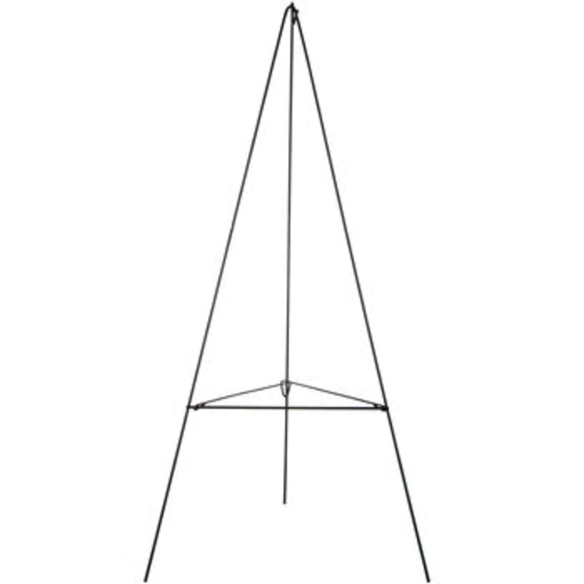 Metal floral easel stand with a triangular frame