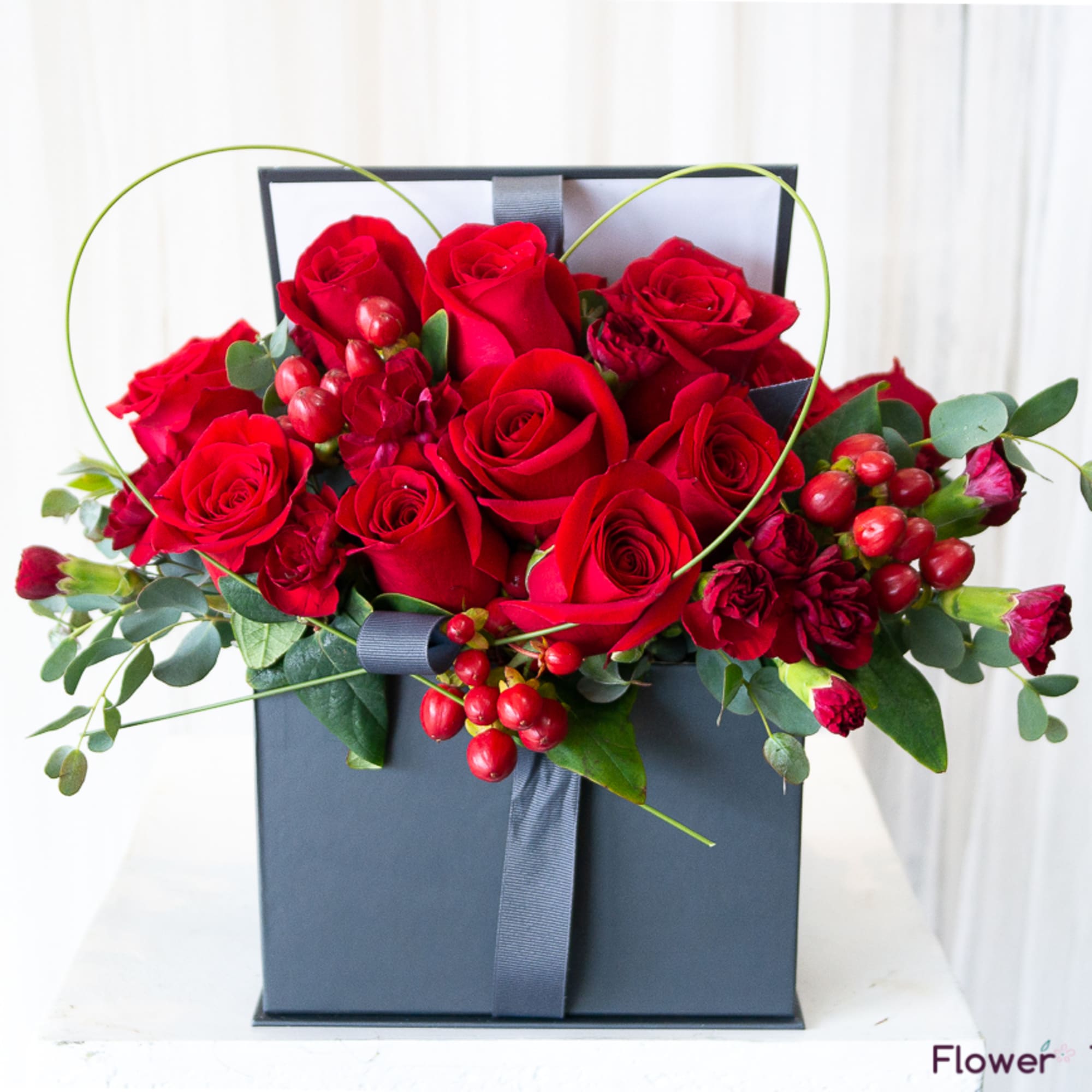 This modern floral gift box is a classy way of expressing your