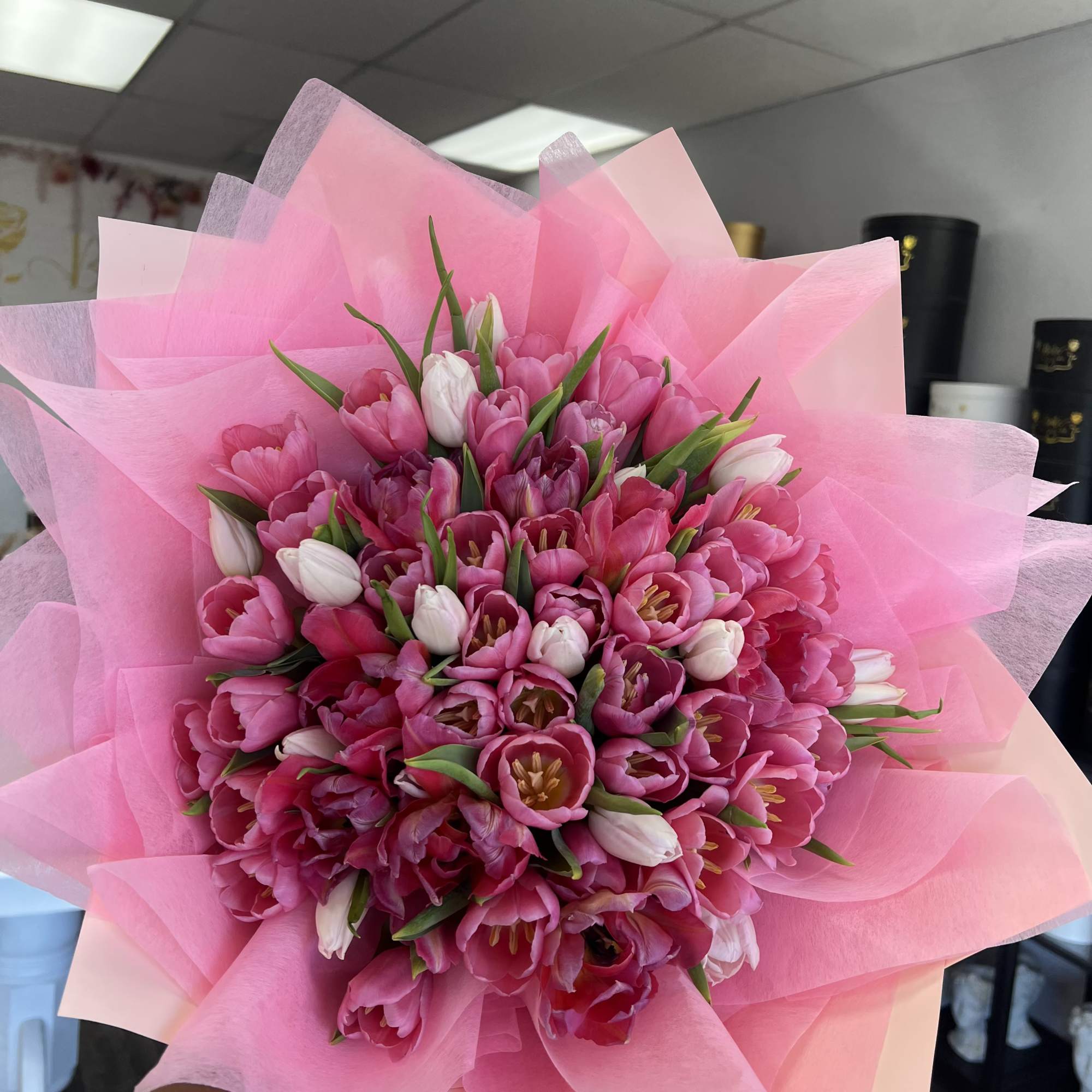 Our Springtime Romance bouquet is the sweetest way to say "I'm thinking