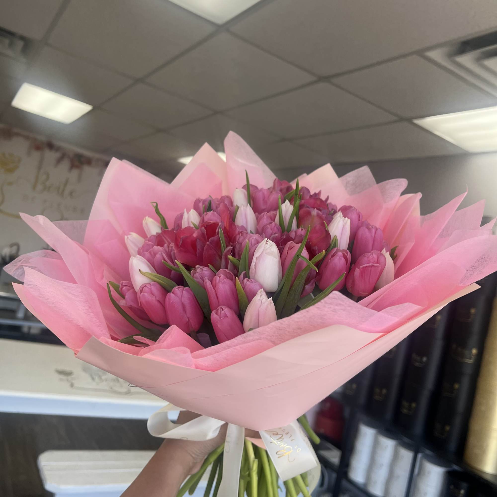 Our Springtime Romance bouquet is the sweetest way to say "I'm thinking