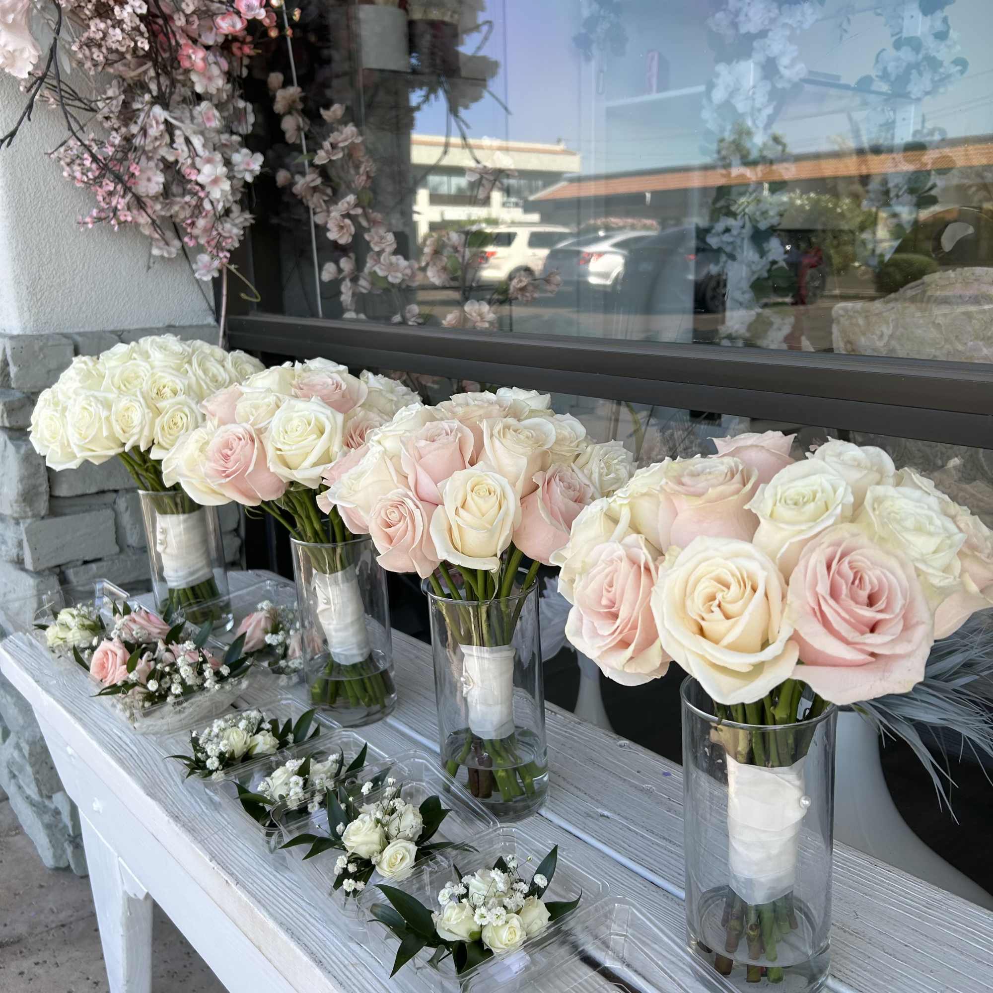 Our custom bridesmaid bouquets are designed to perfectly complement your bridal flowers