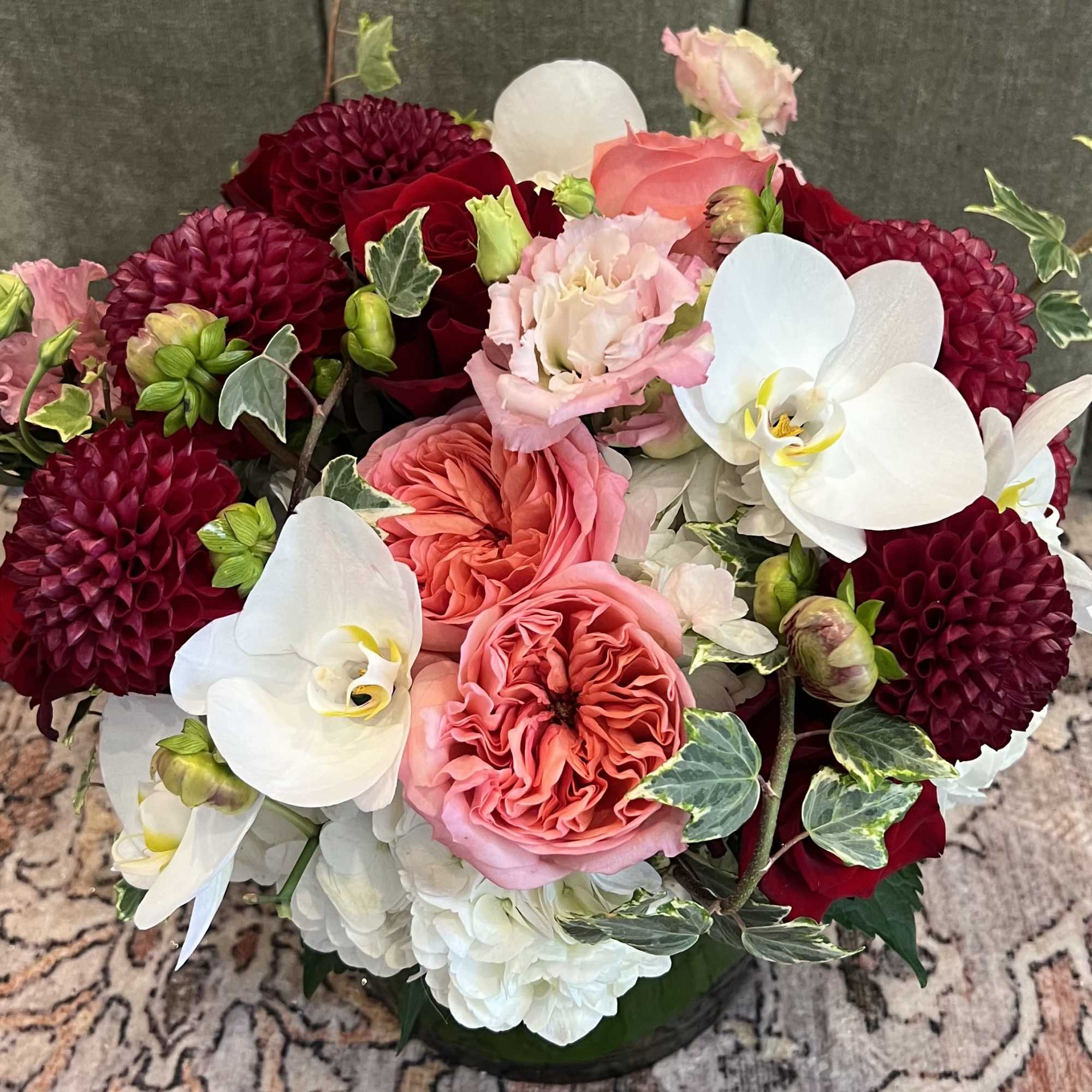 A lush, jewel-toned rounded arrangement designed to make her feel truly celebrated-perfect, photo 3 of 3