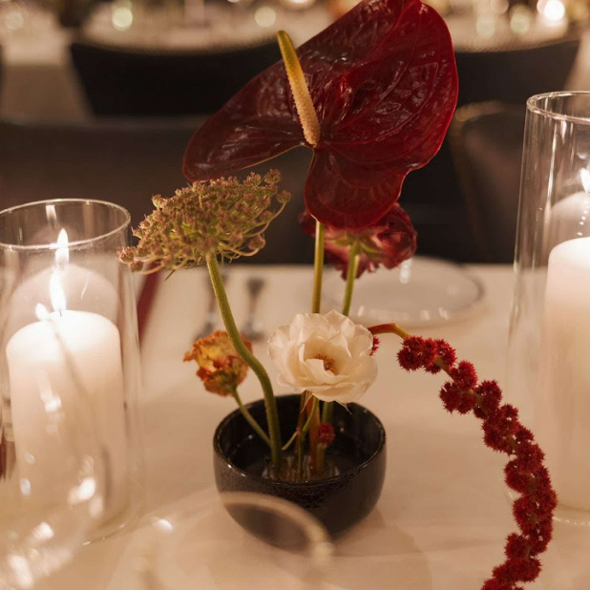 Transform your wedding reception or special event with our stunning, professional centerpiece