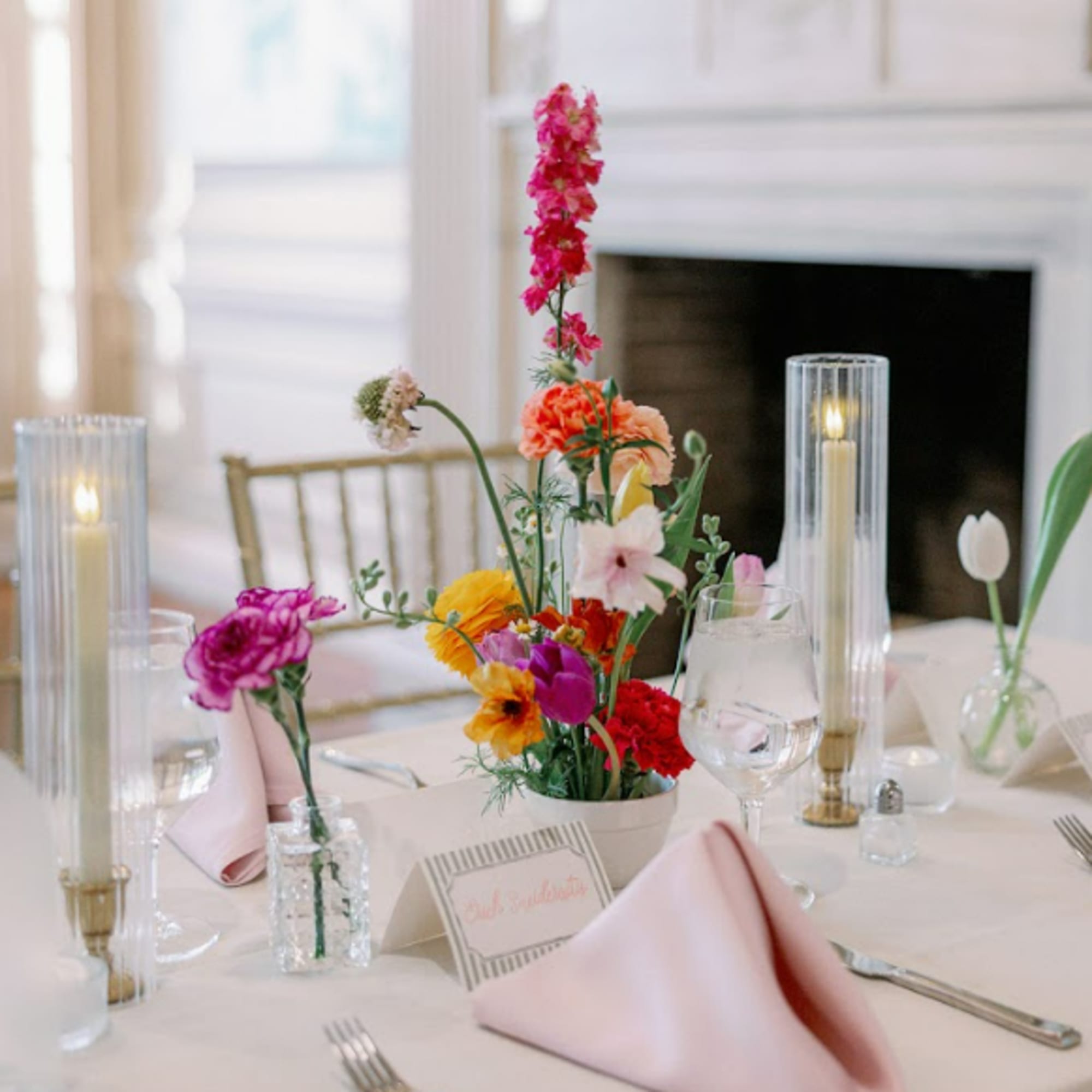 Transform your wedding reception or special event with our stunning, professional centerpiece