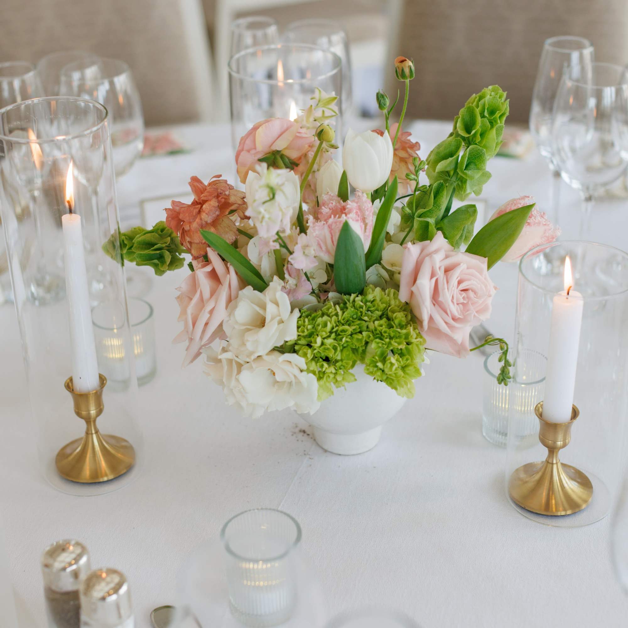 Transform your wedding reception or special event with our stunning, professional centerpiece
