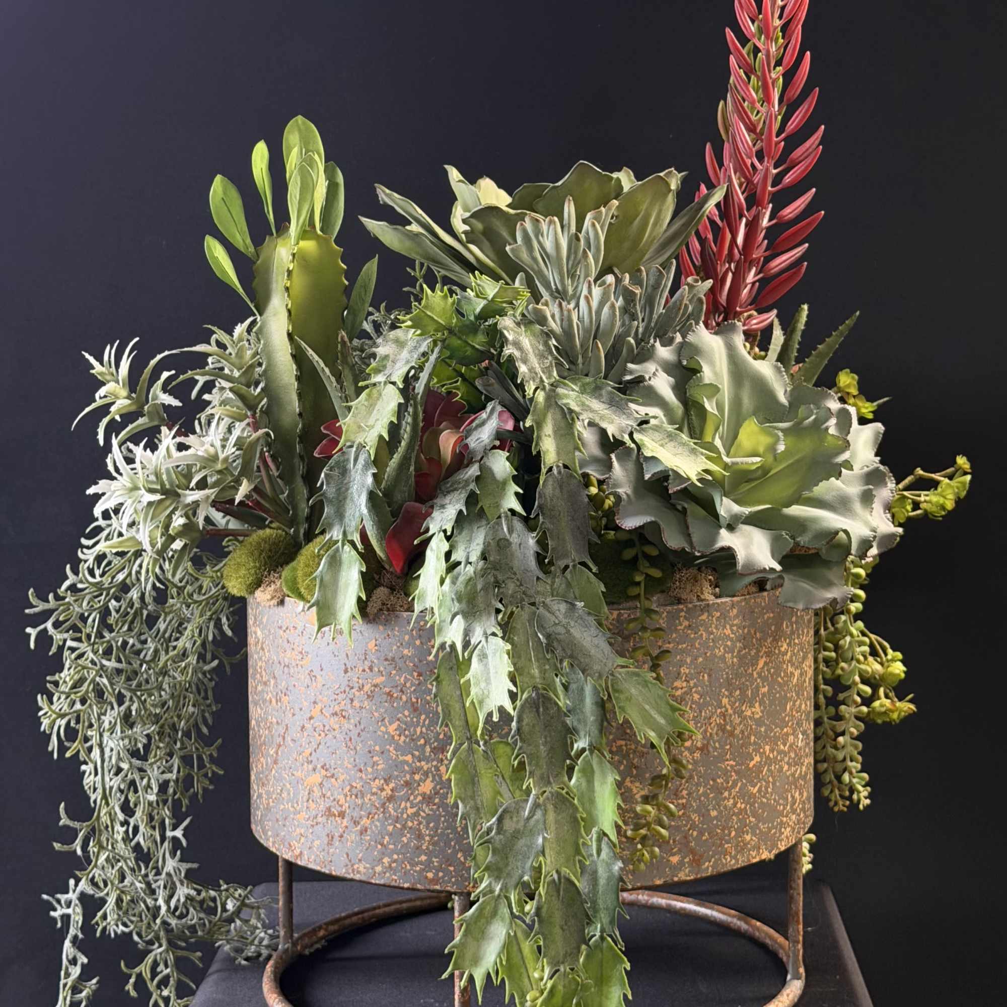 A sculptural faux succulent arrangement that reads like modern rustic home decor-perfect, photo 2 of 2
