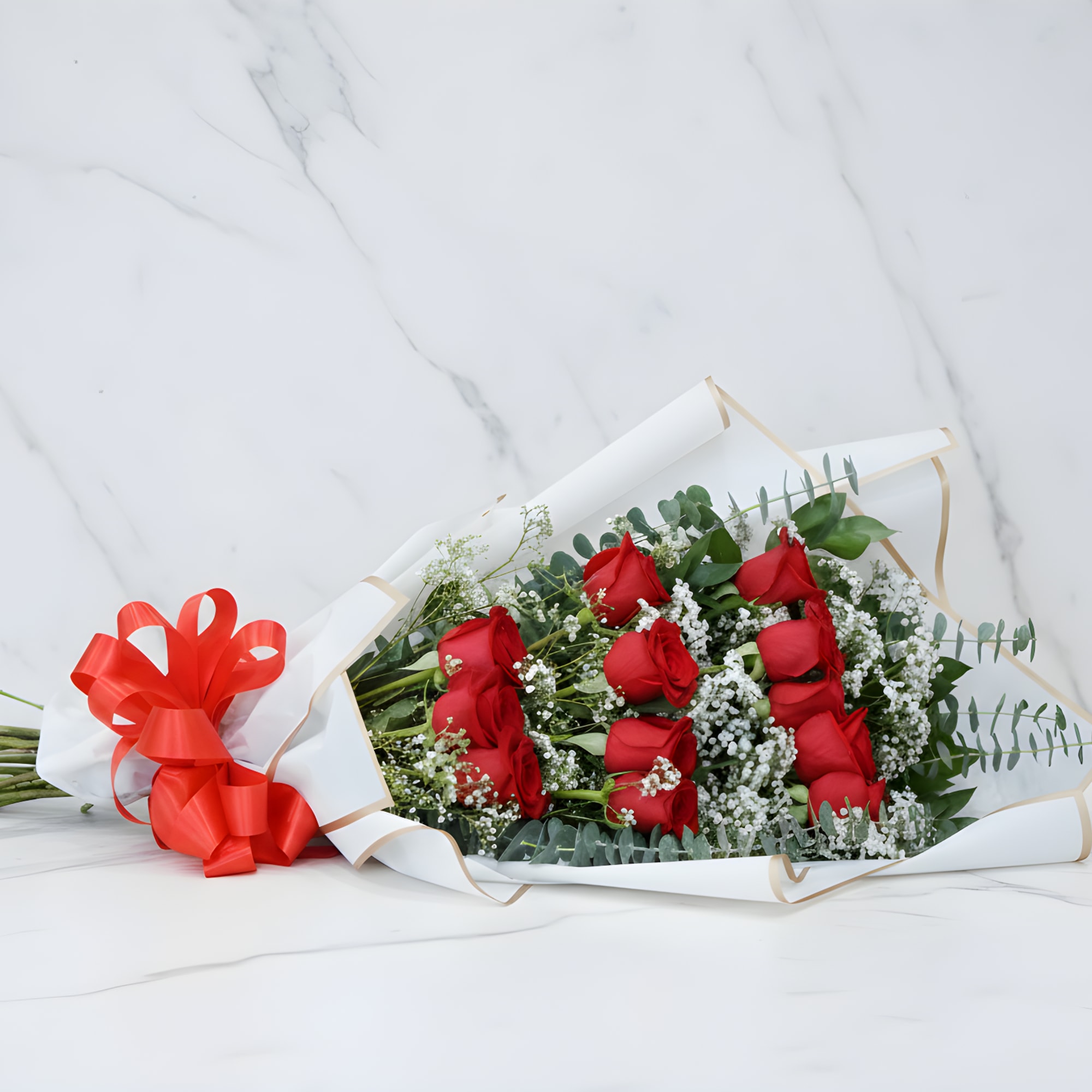Red roses(or another color if you wish), wrapped in cascading fashion to, photo 2 of 2