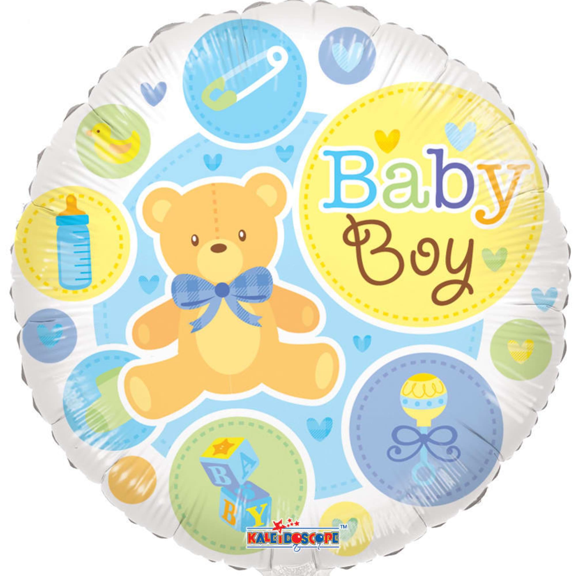 18" Baby boy mylar balloon. Filled with helium. Stays afloat up to, photo 3 of 3