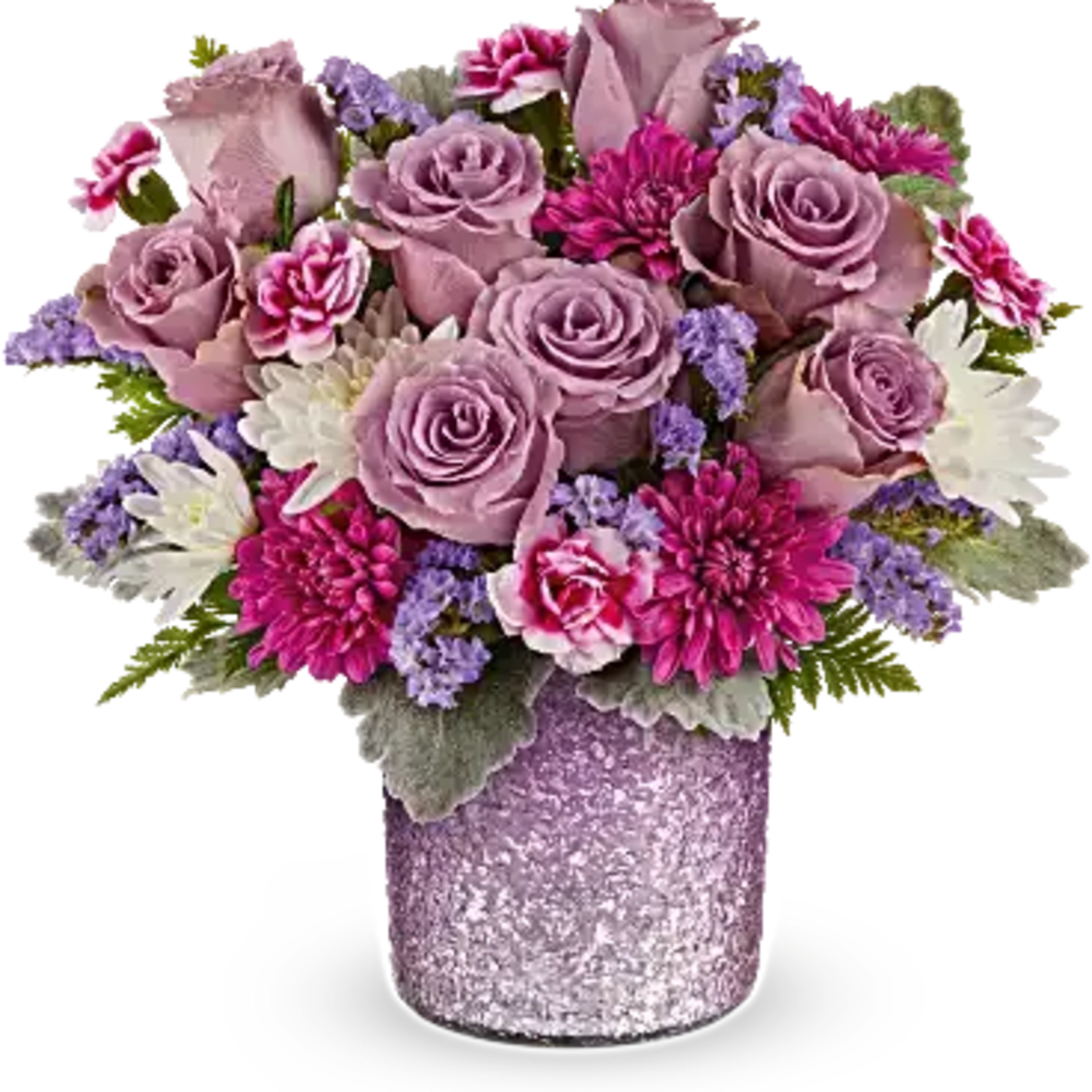 Make her day shine with Teleflora's Radiant Reverie cylinder vase, featuring a