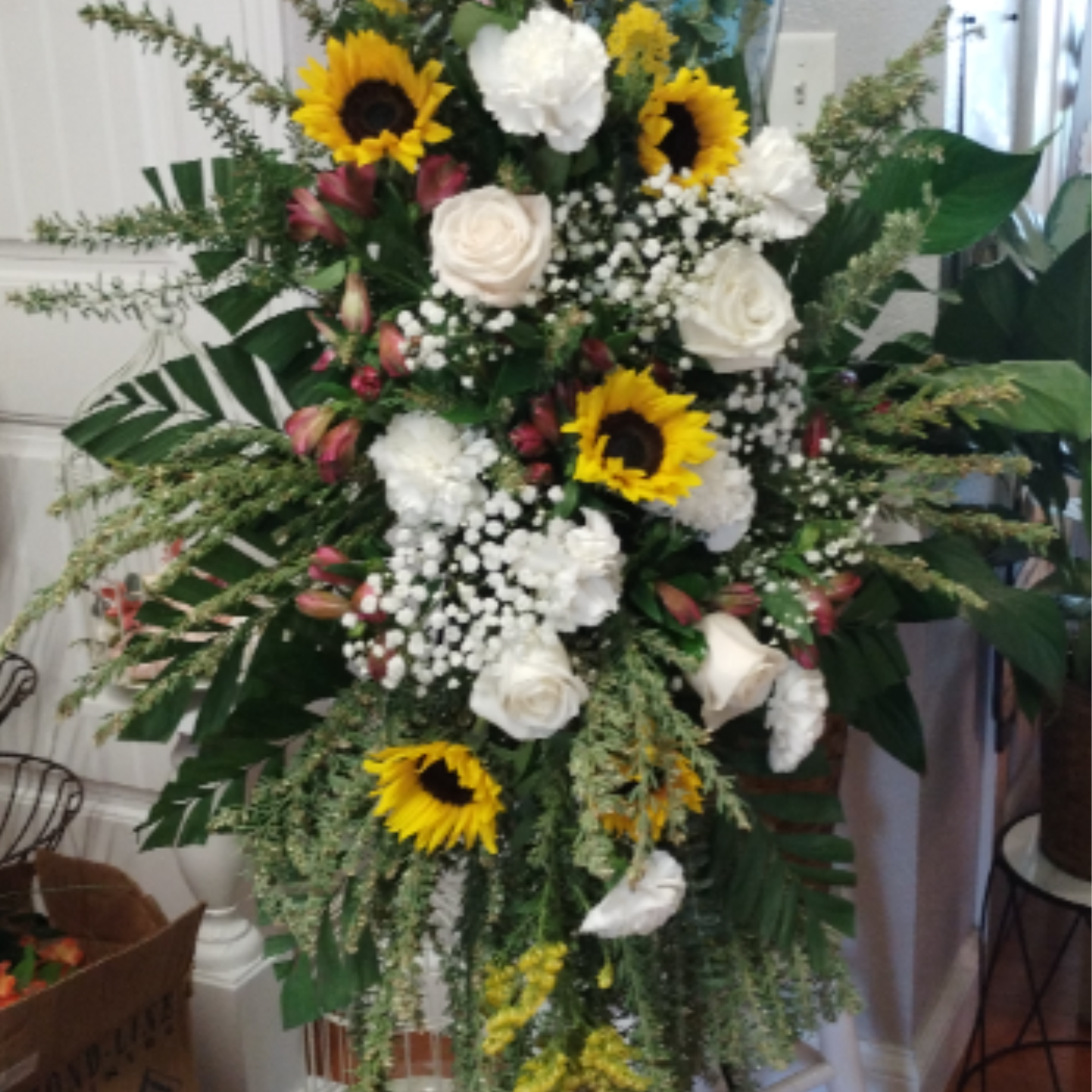 This is a grand, comforting sympathy tribute designed to bring a sense