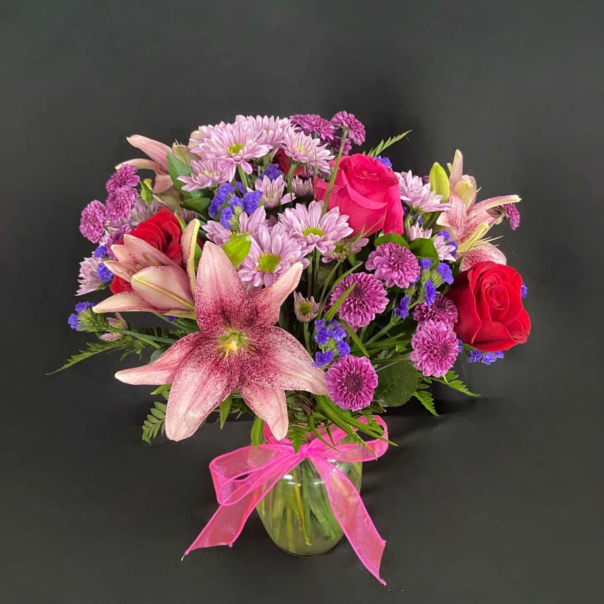Express your love with a gorgeous bouquet of red and pink roses