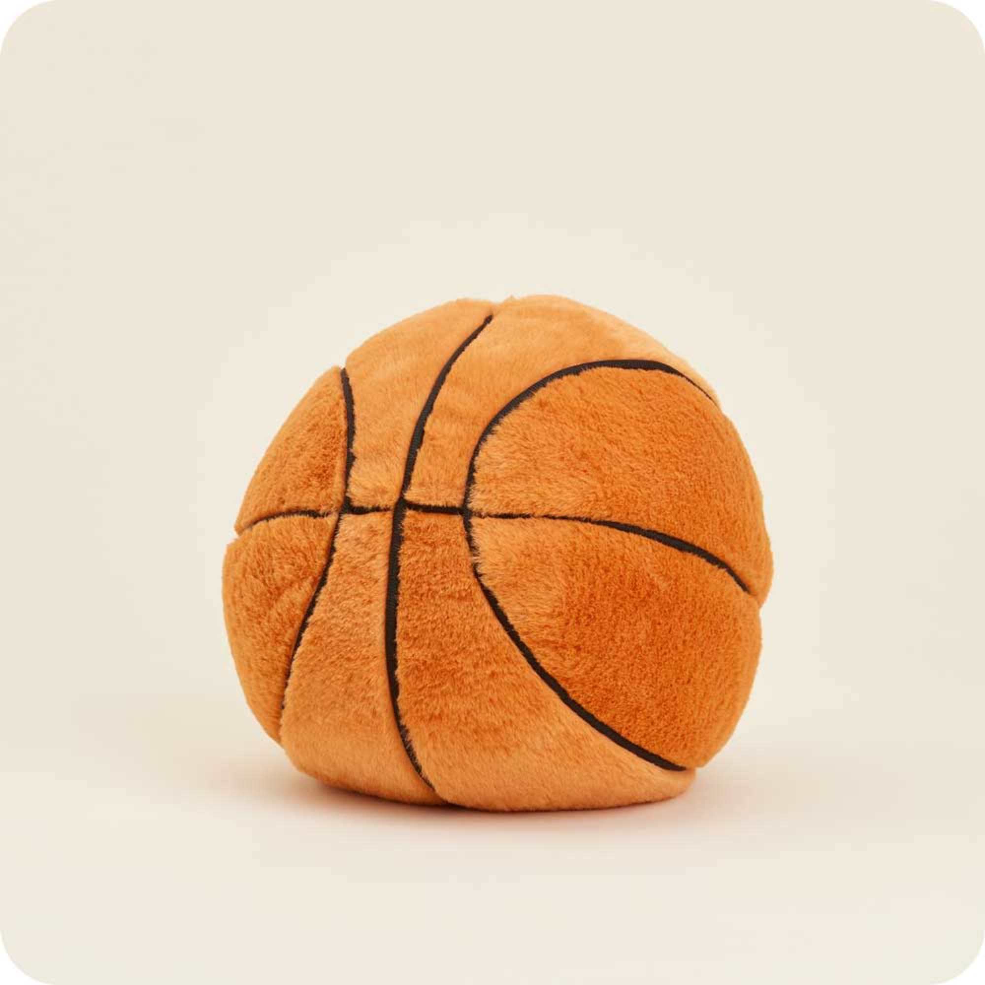 Plush basketball toy on a plain light background