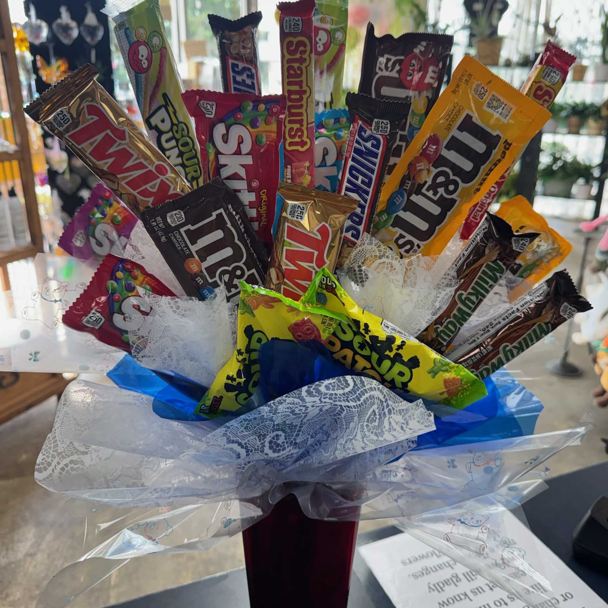 A mix of chocolates, candies, and whatever else we have in stock!