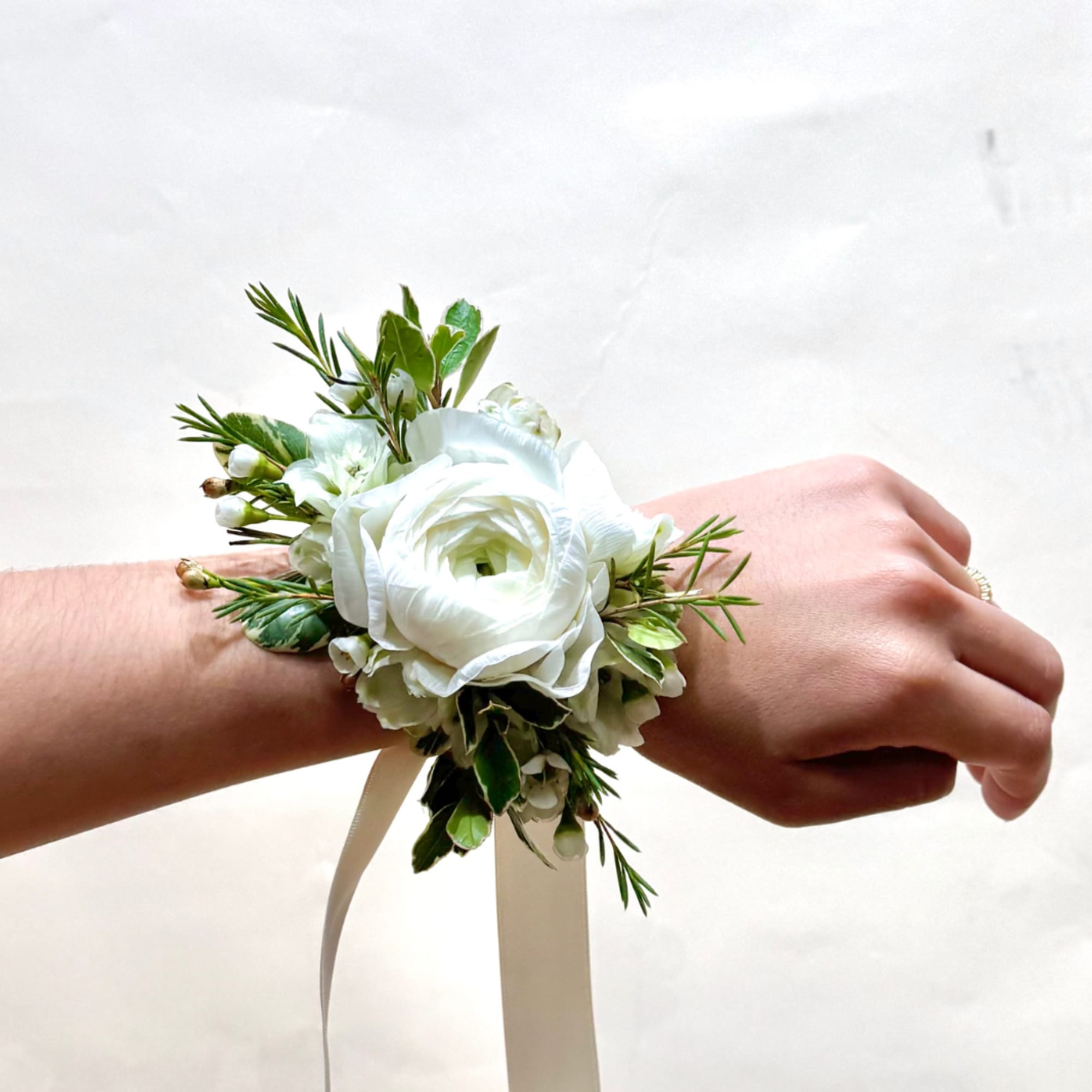 Super pretty wrist corsage! 
Made to order. 
We will match any color
