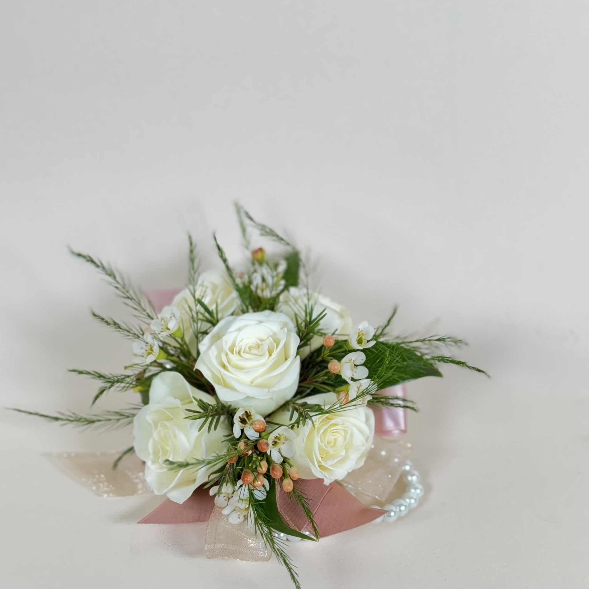 Super pretty wrist corsage! 
Made to order. 
We will match any color