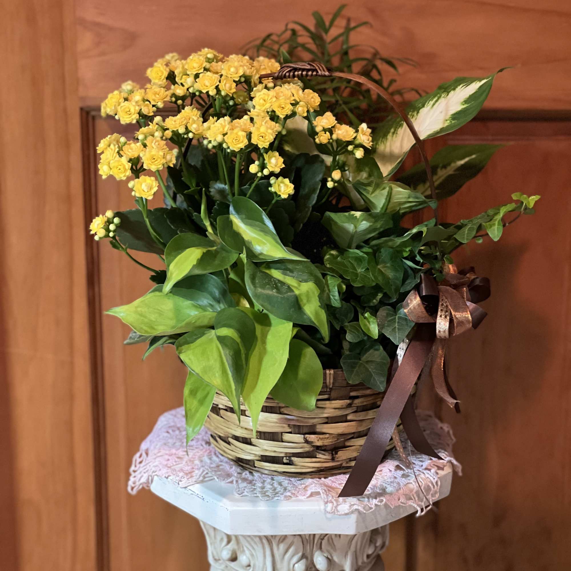 Our Blooming Basket is just the right size for tabletop or coffee