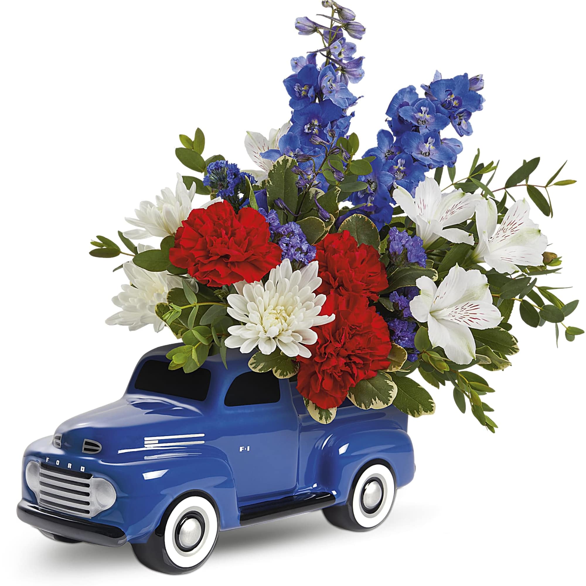 The perfect pick-me-up, this vintage ceramic pickup is hand-glazed and filled with
