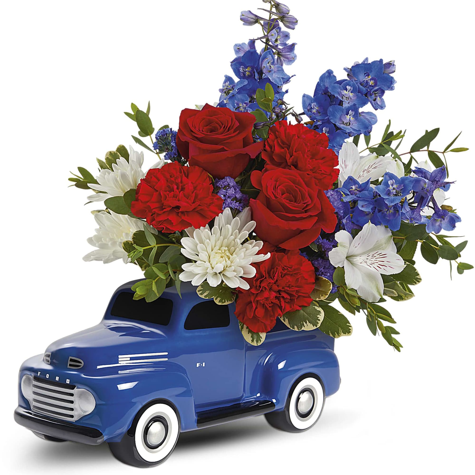 The perfect pick-me-up, this vintage ceramic pickup is hand-glazed and filled with