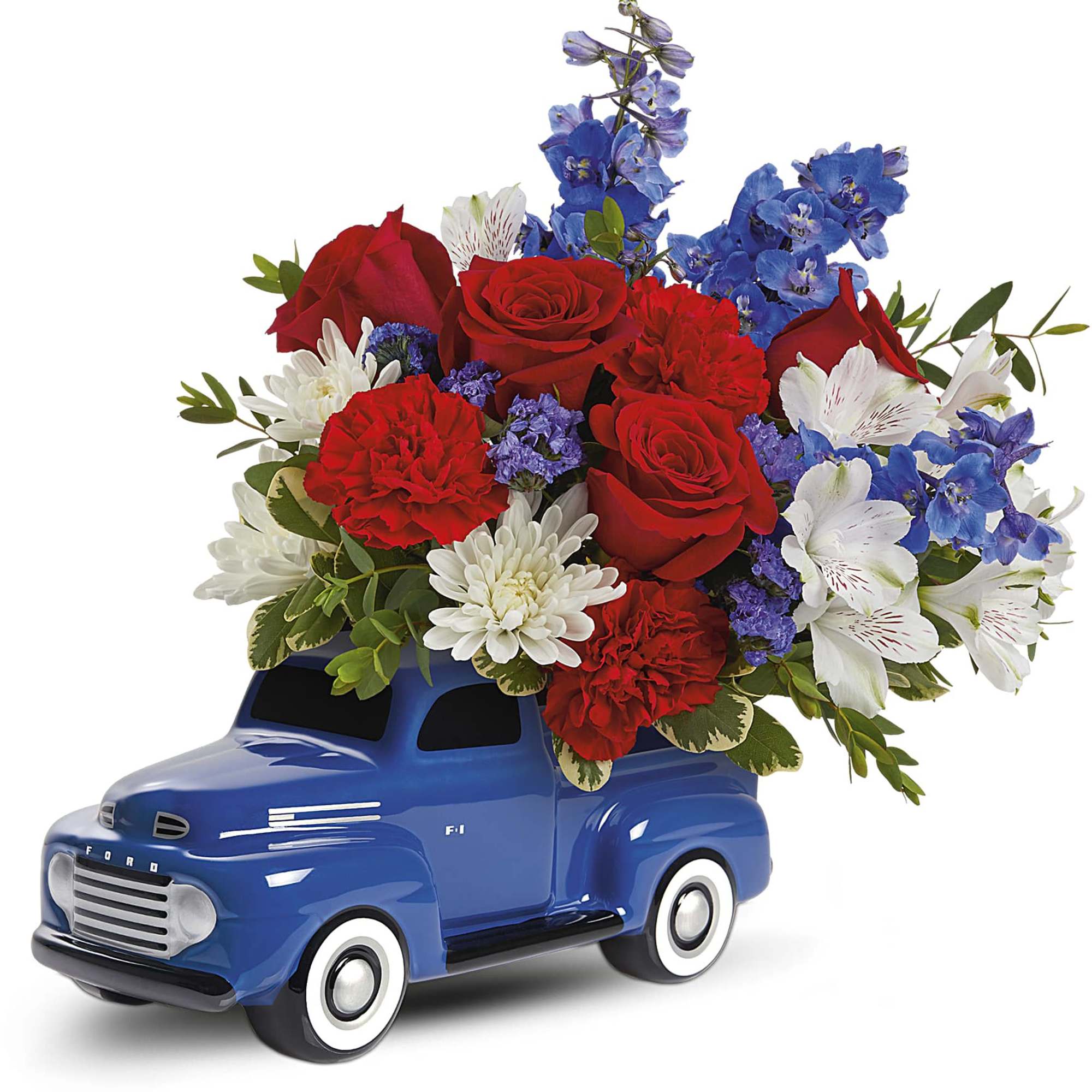 The perfect pick-me-up, this vintage ceramic pickup is hand-glazed and filled with