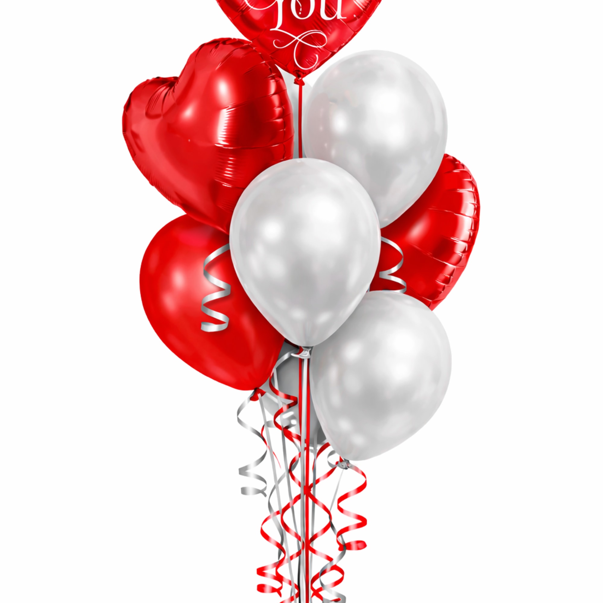 Surprise the one you love with an &ldquo;I Love You&rdquo; balloon bouquet.