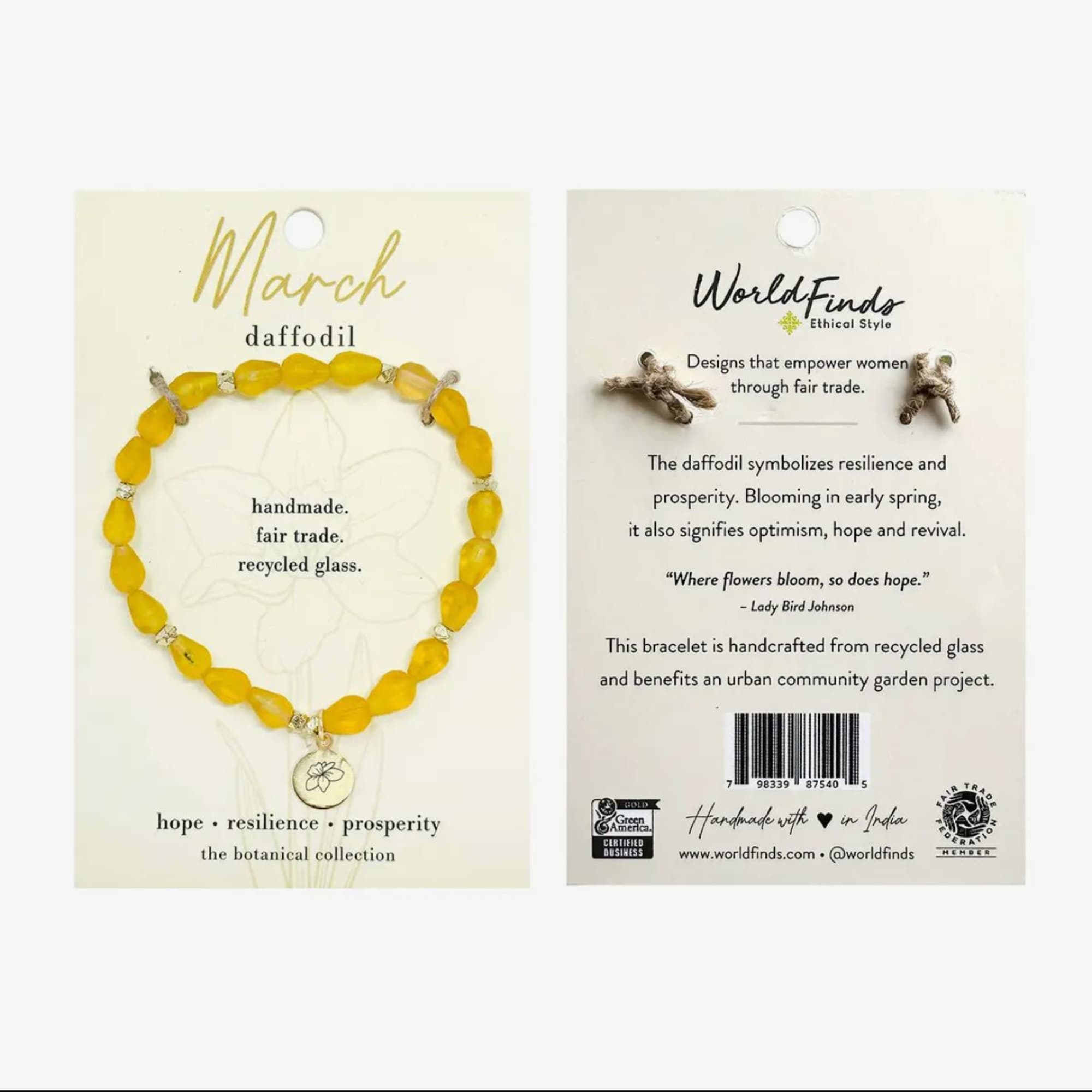 Hello, March!  Part of our Botanical Collection, the March Bracelet is, photo 2 of 4