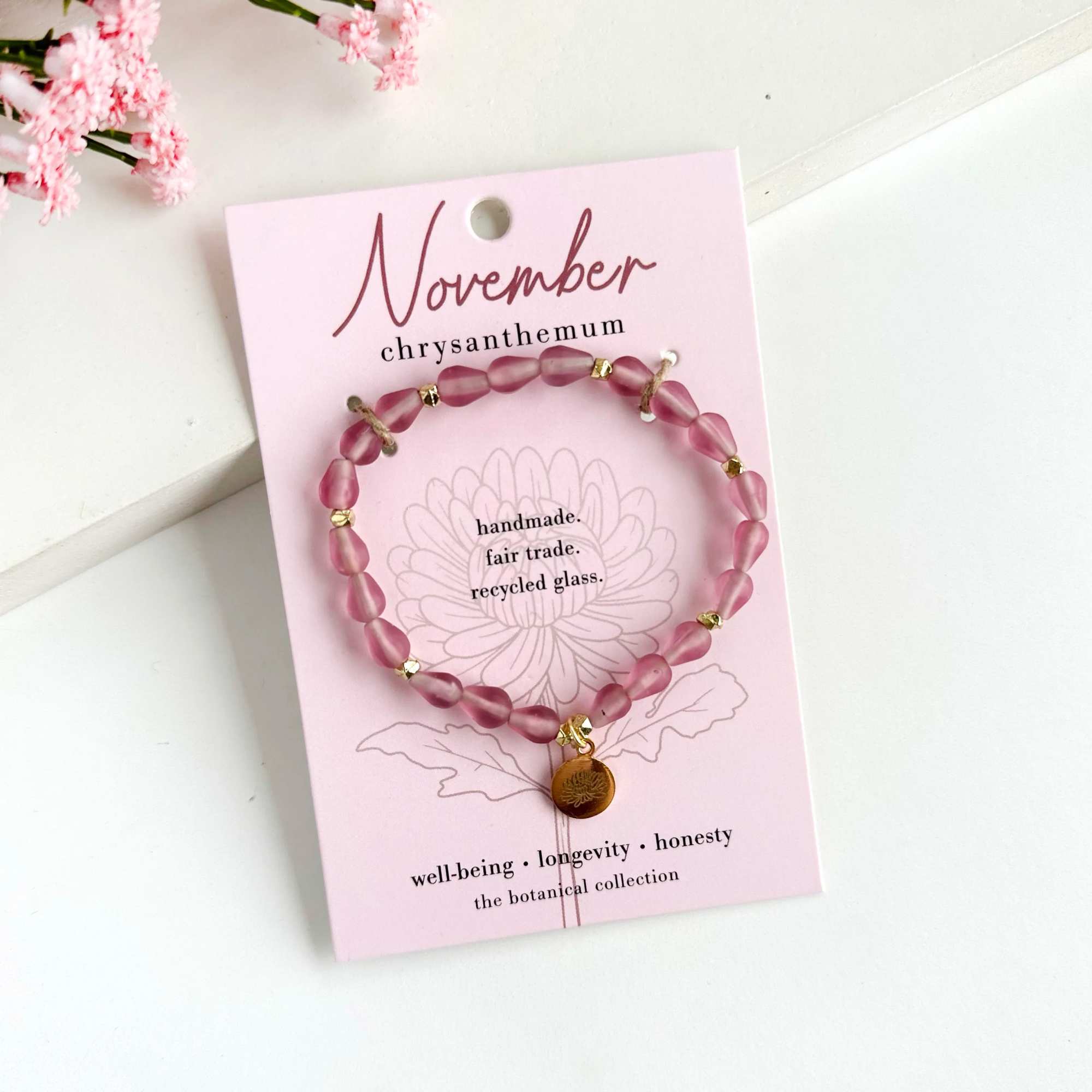 Hello, November! ? Part of our Botanical Collection, the November Bracelet is