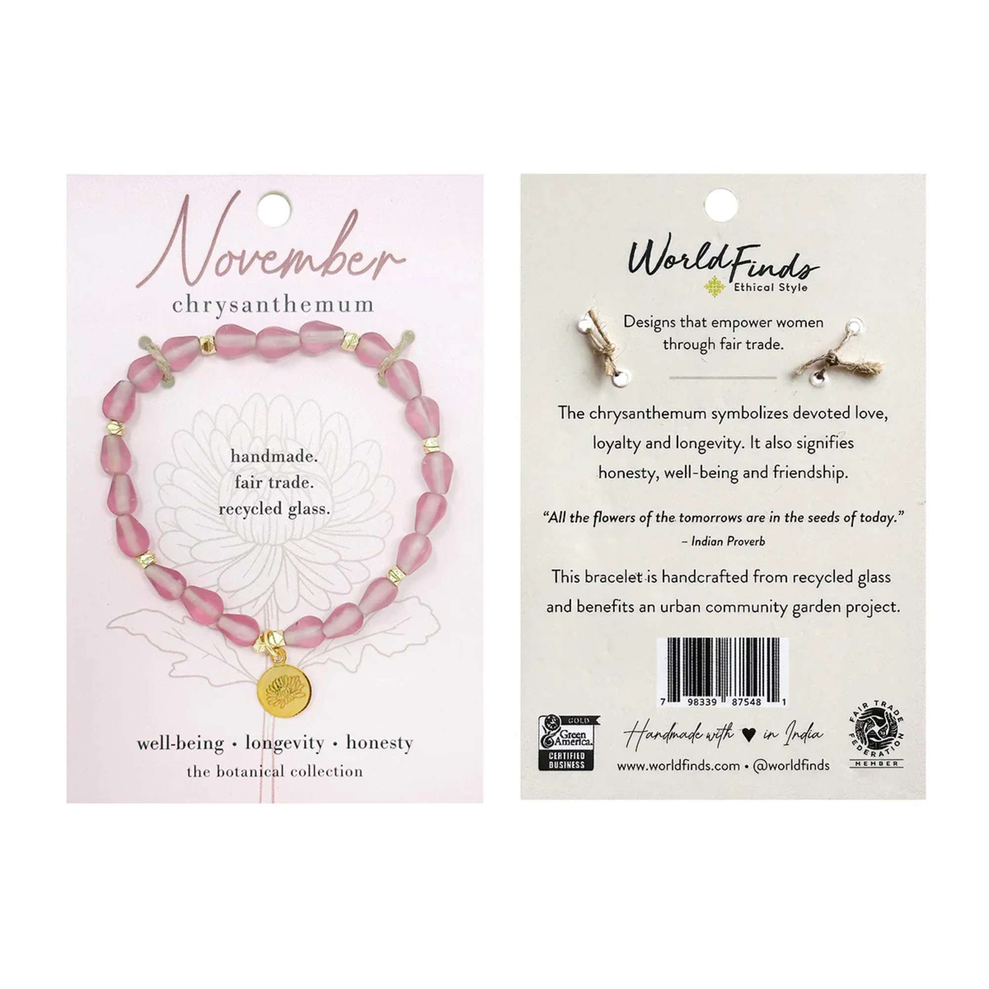 Hello, November! ? Part of our Botanical Collection, the November Bracelet is, photo 2 of 4