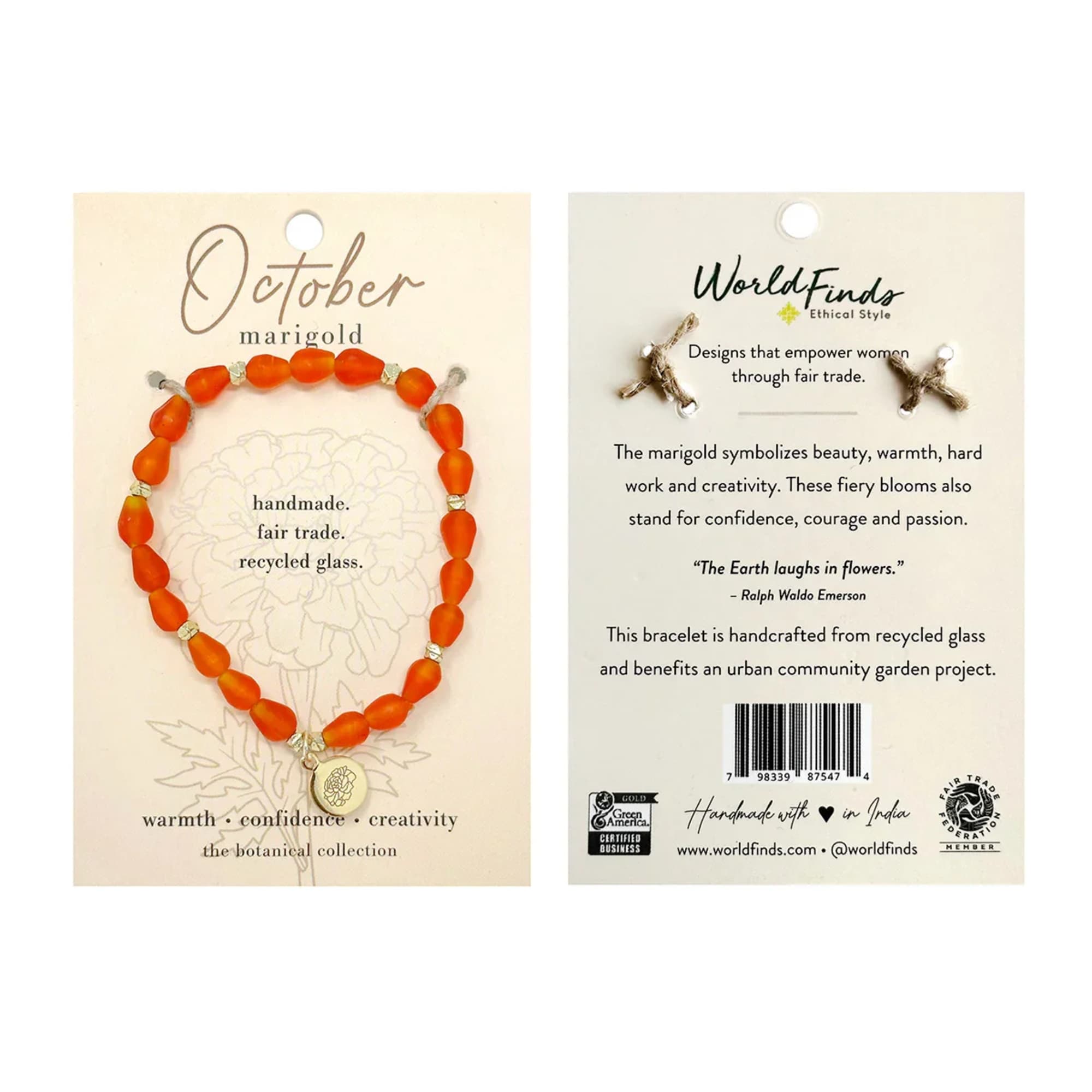 Hello, October!  Part of our Botanical Collection, the October Bracelet is, photo 2 of 4