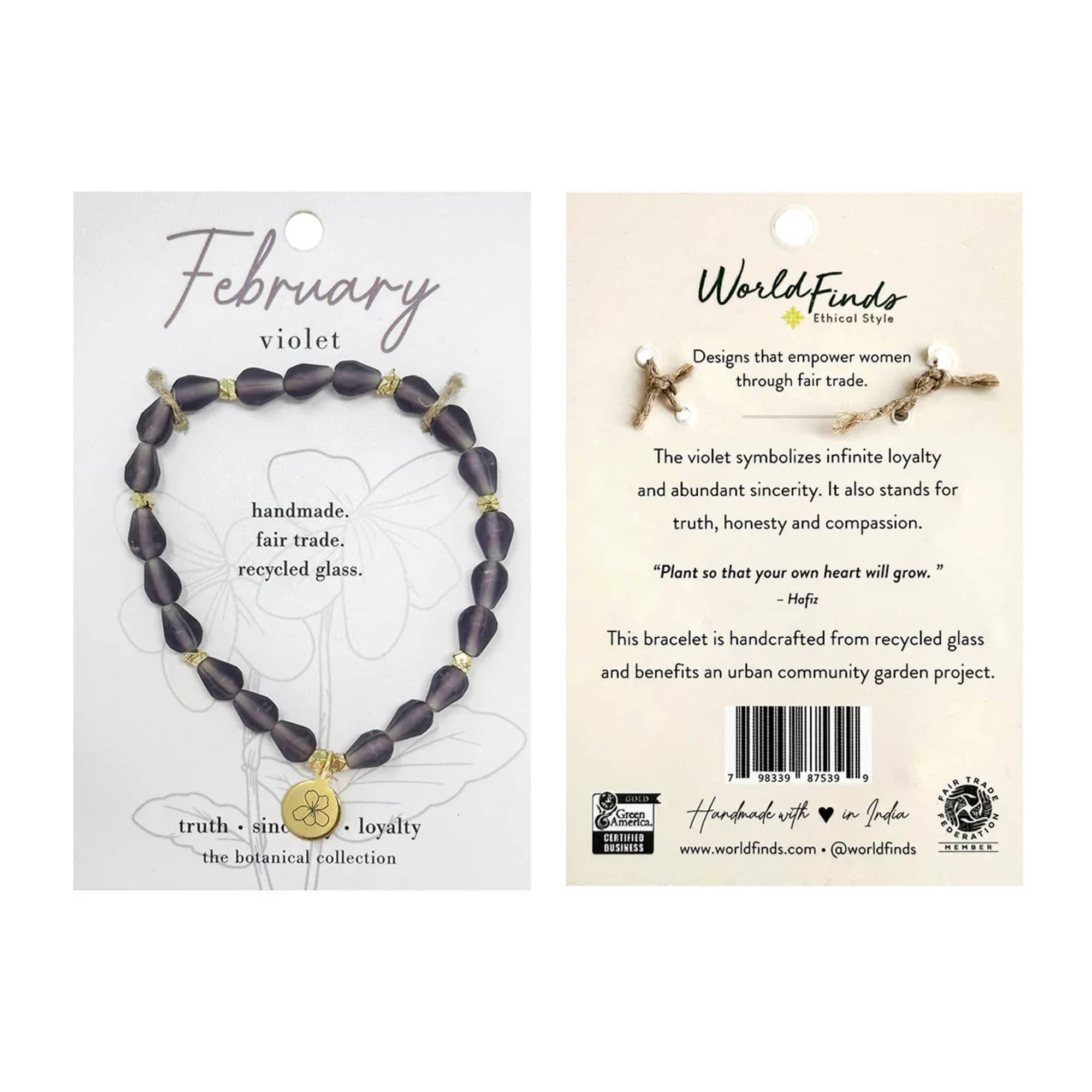 Hello, February!  Part of our Botanical Collection, the February Bracelet is, photo 2 of 4