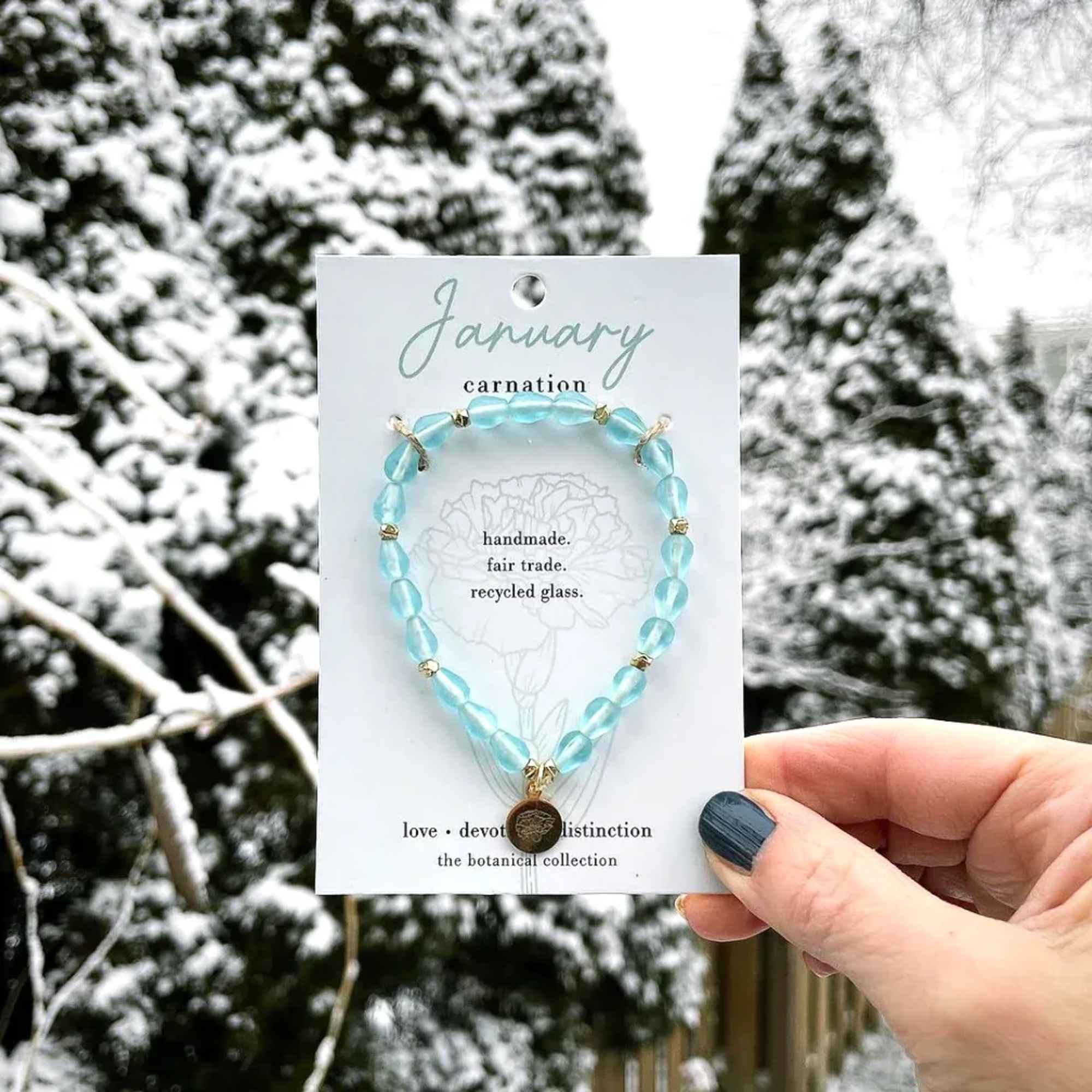 Hello, January! ? Part of our Botanical Collection, the January Bracelet is, photo 4 of 4