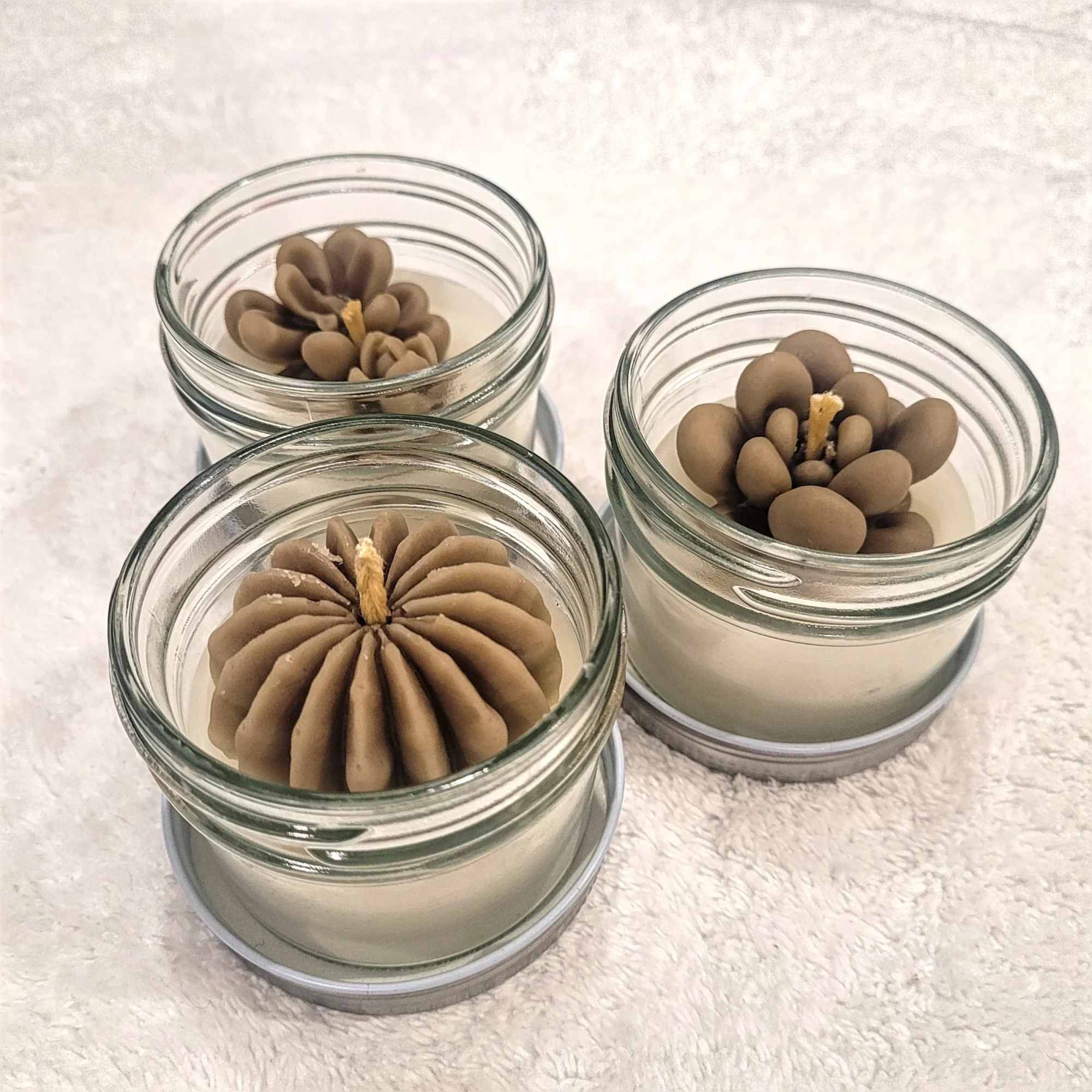 Candle made with all natural beeswax and organic coconut oil. All candles