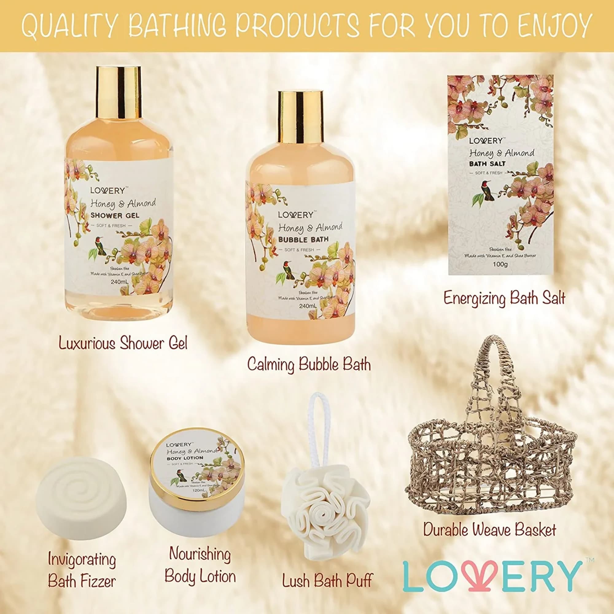 Indulge in the Honey &amp; Almond Handmade Body Care Set and savor, photo 3 of 3