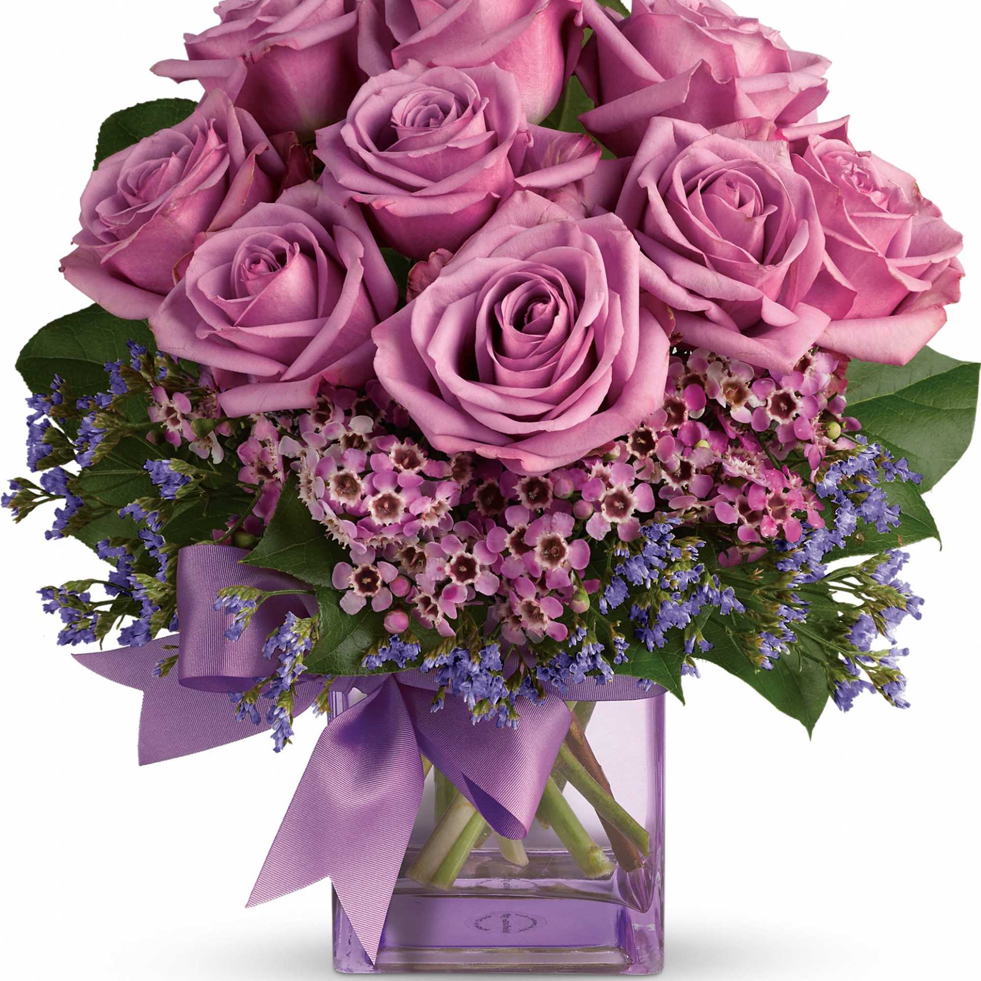 Shades of purple are in perfect harmony in this profoundly pretty arrangement.