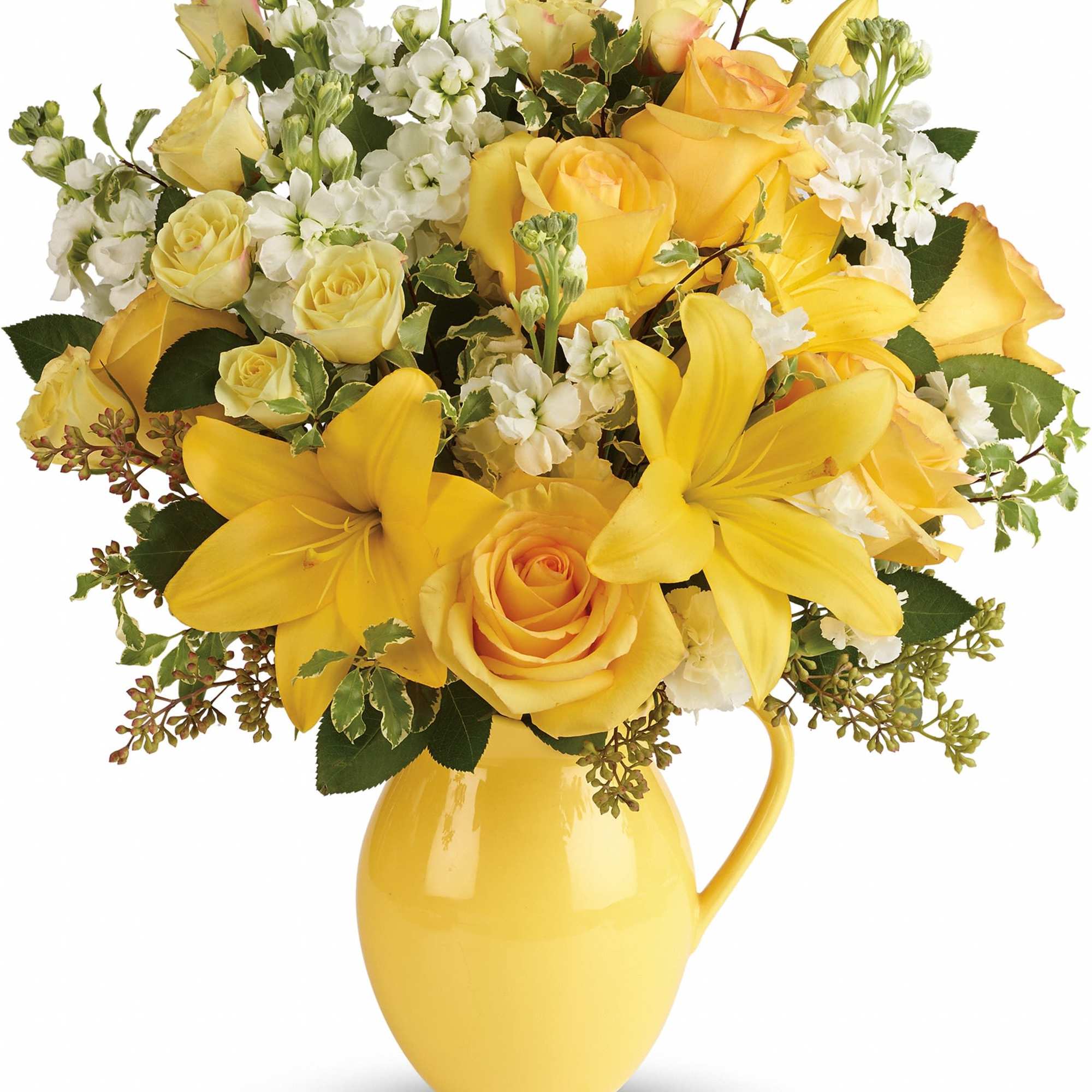Brighten anyone's outlook with this sunshiny array of blooms! A heartwarming choice