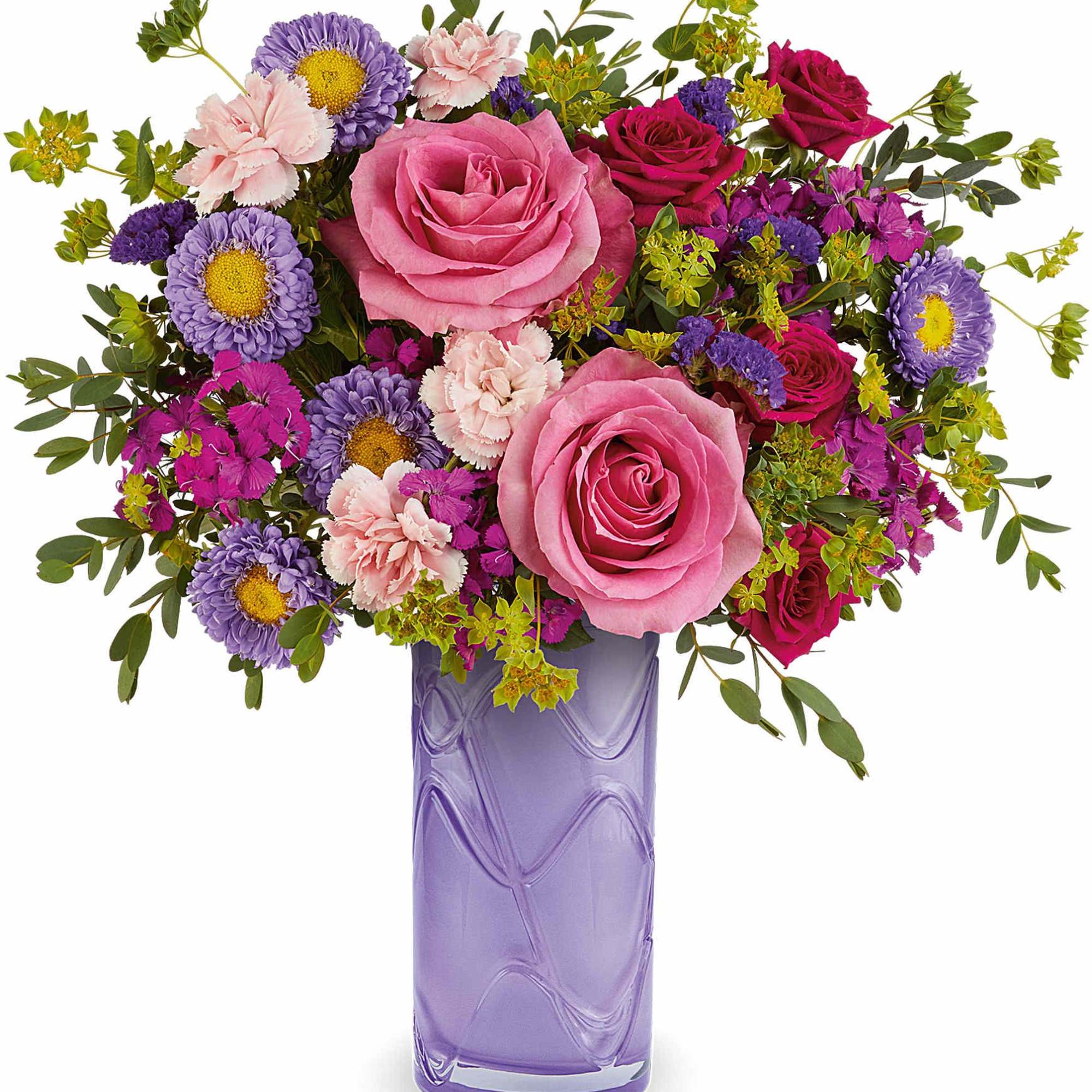 Brighten her Mother's Day with our Painted Petals Bouquet, a vibrant mix