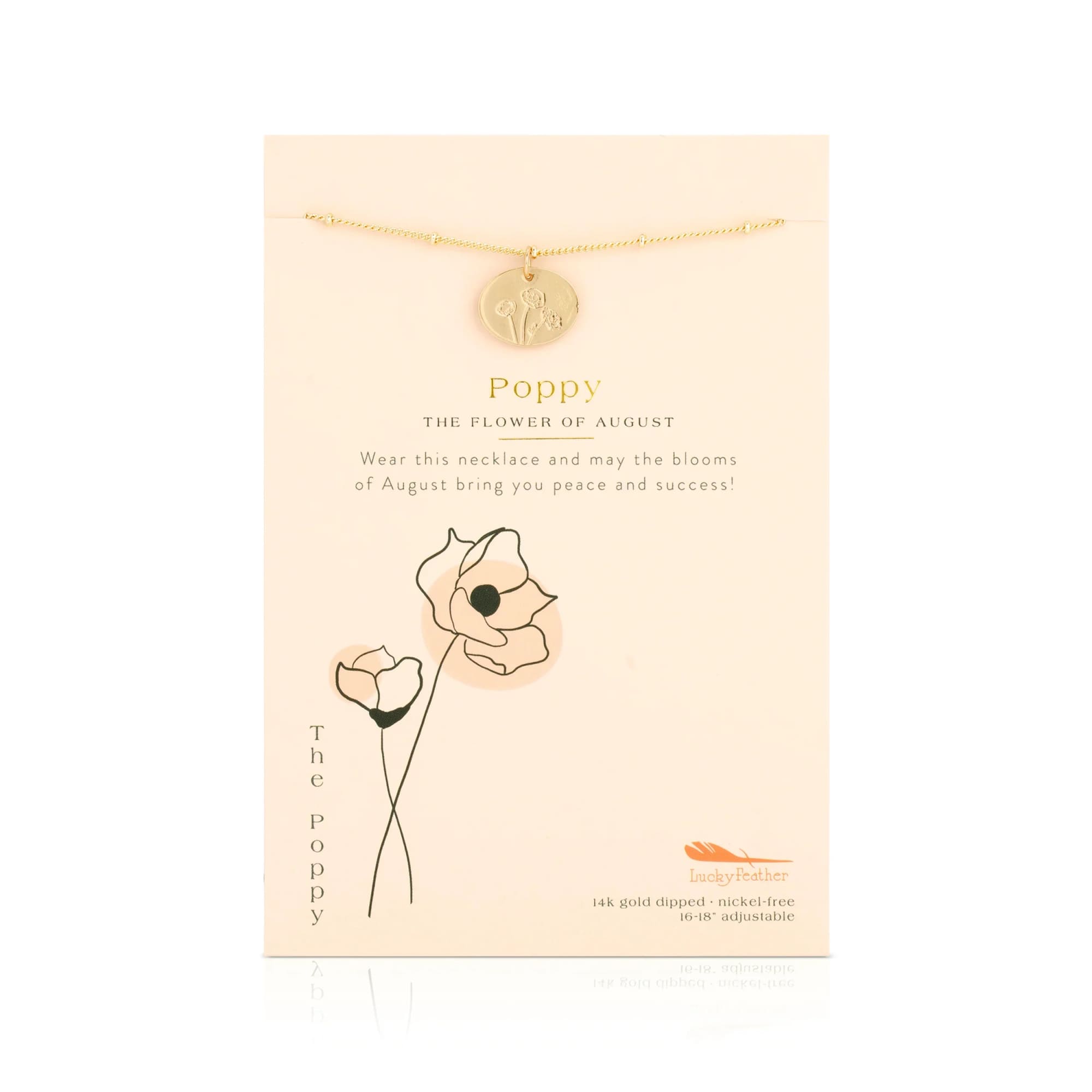 Celebrate your birth month with our beautifully engraved Birth Month Flower Necklace!