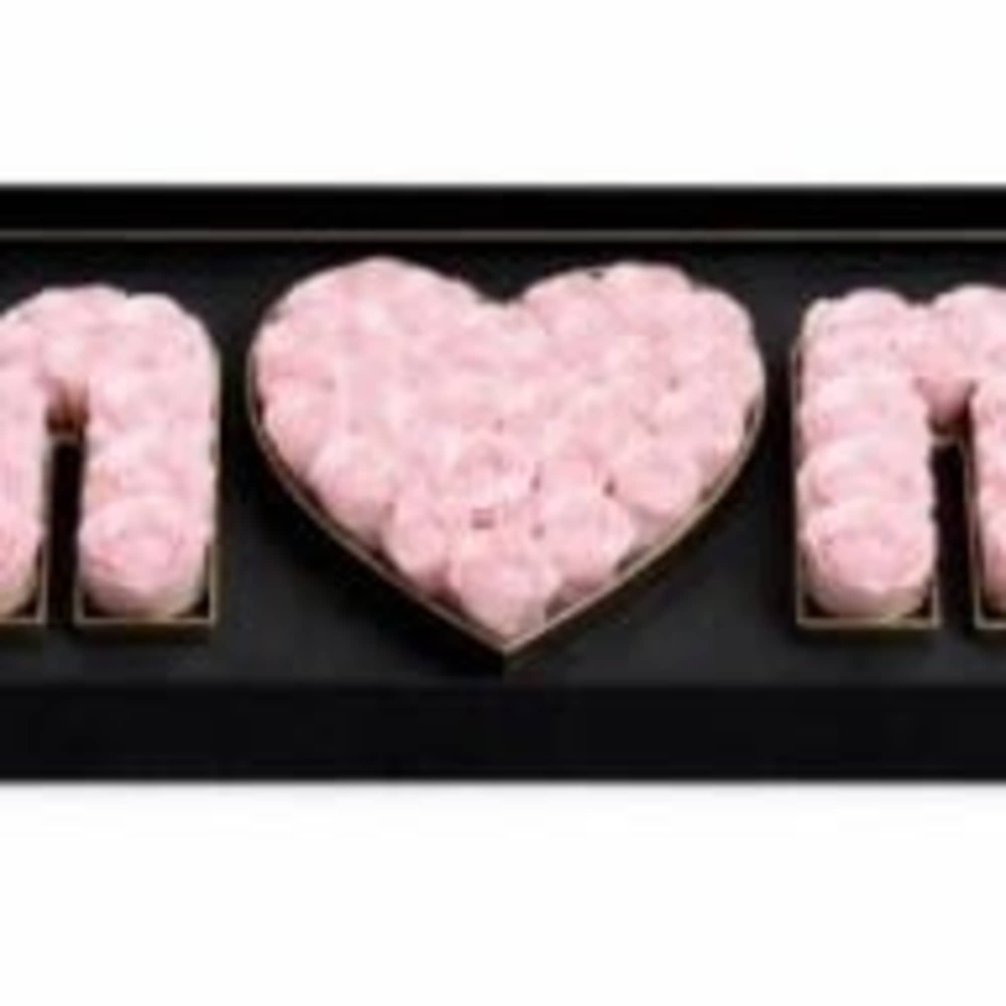 
Fine black box decorated with approximately 50 roses. You can indicate if