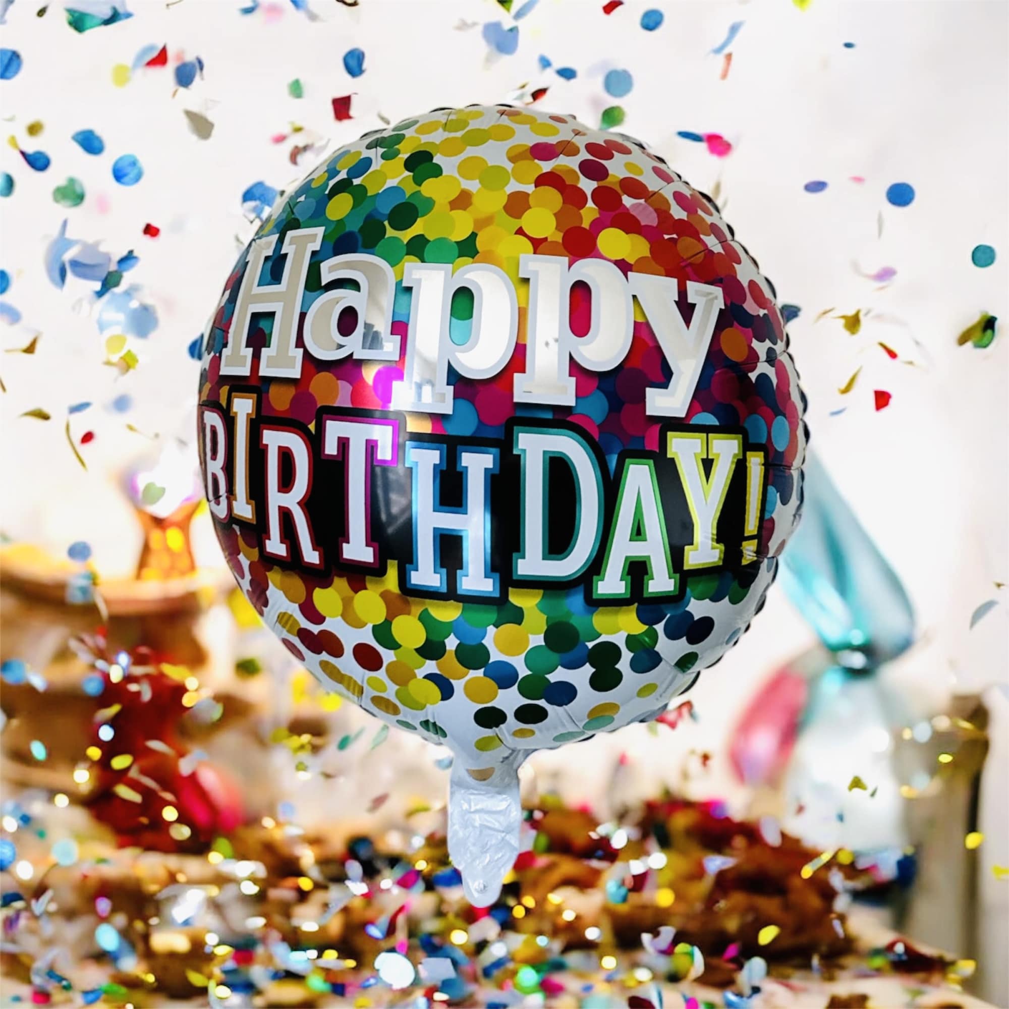 Colorful Confetti Happy Birthday Balloon
Add a burst of joy to any celebration, photo 3 of 3