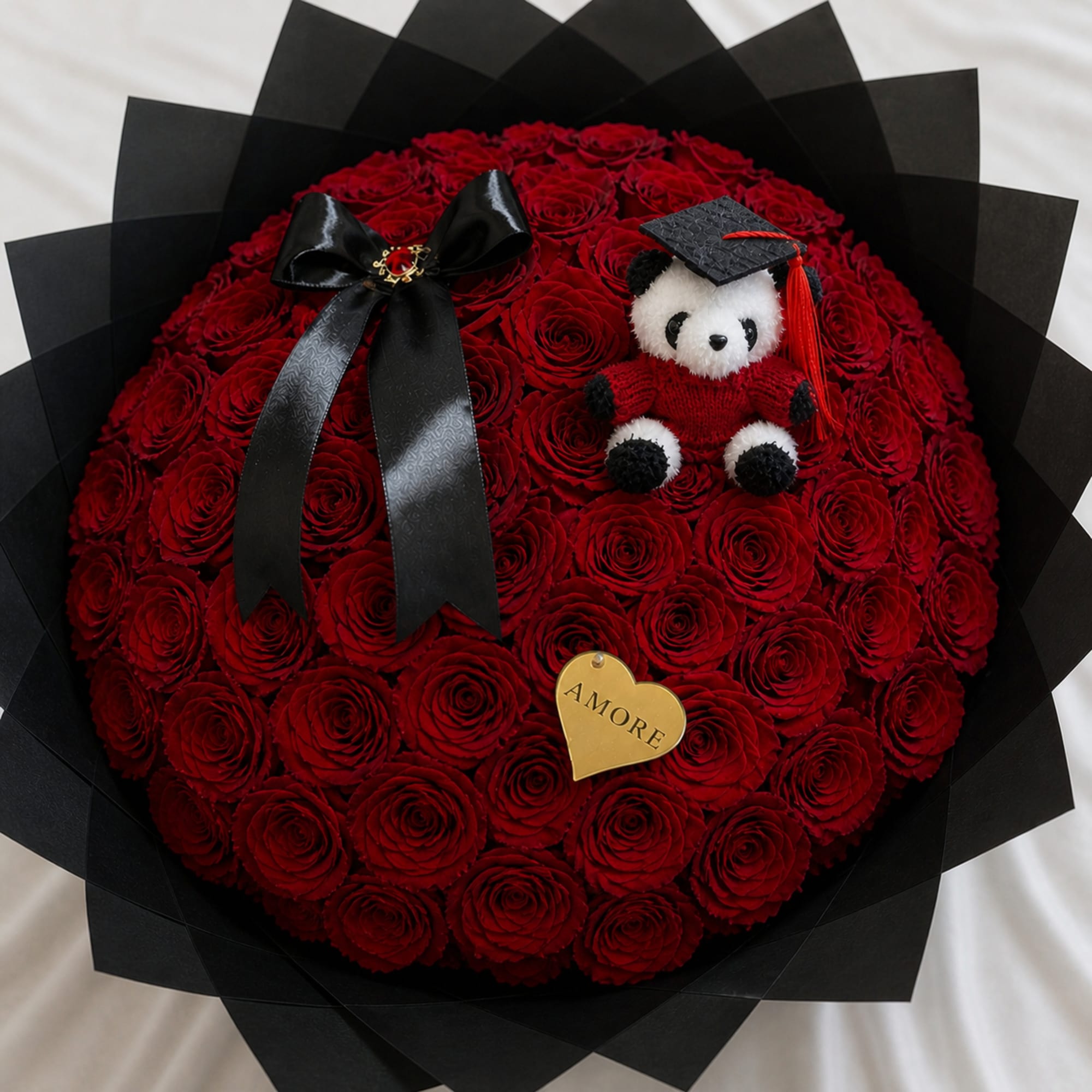 A sweet and elegant graduation bouquet designed to celebrate this special achievement.