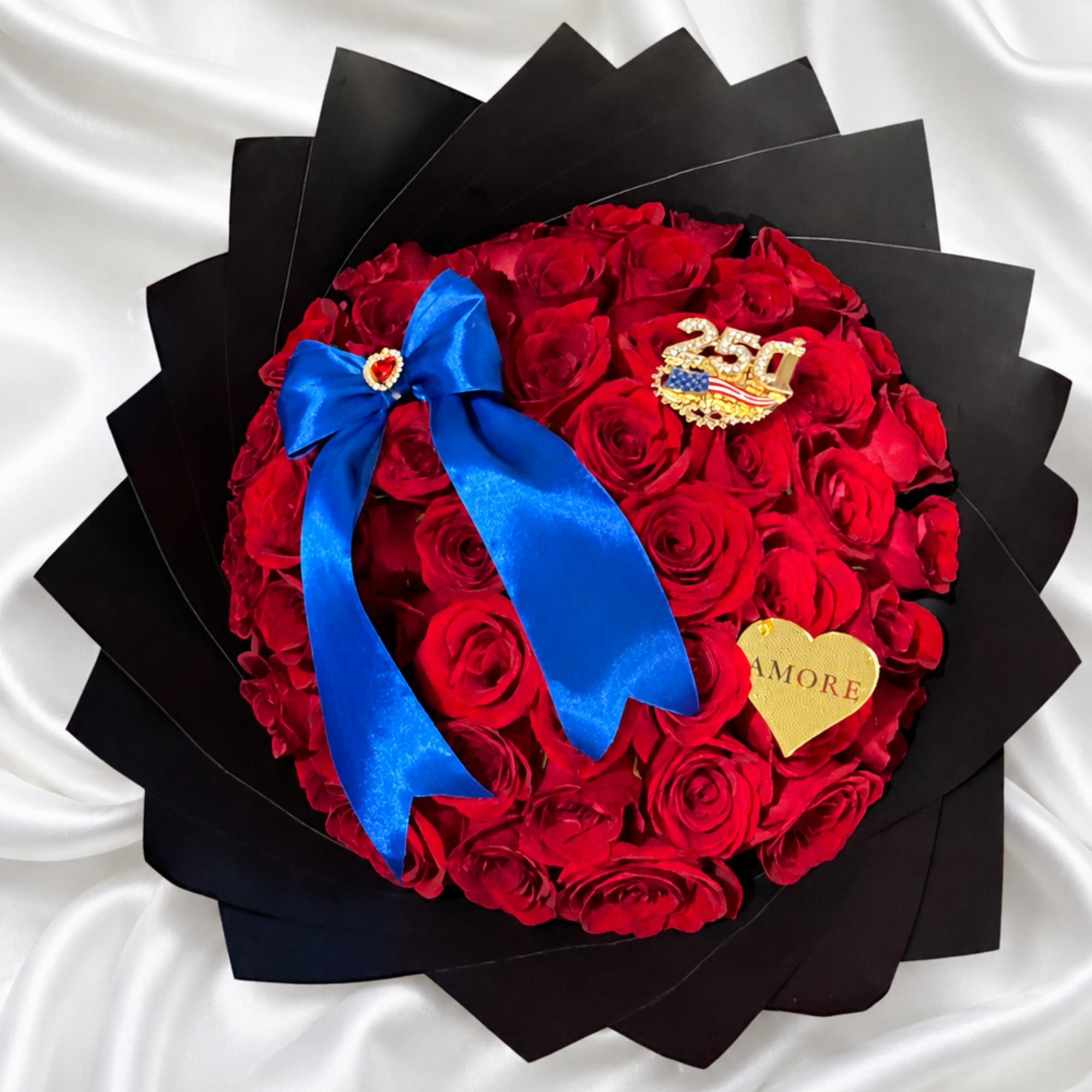 Celebrate America&rsquo;s 250th anniversary with our exclusive USA 250 Red Rose Heart