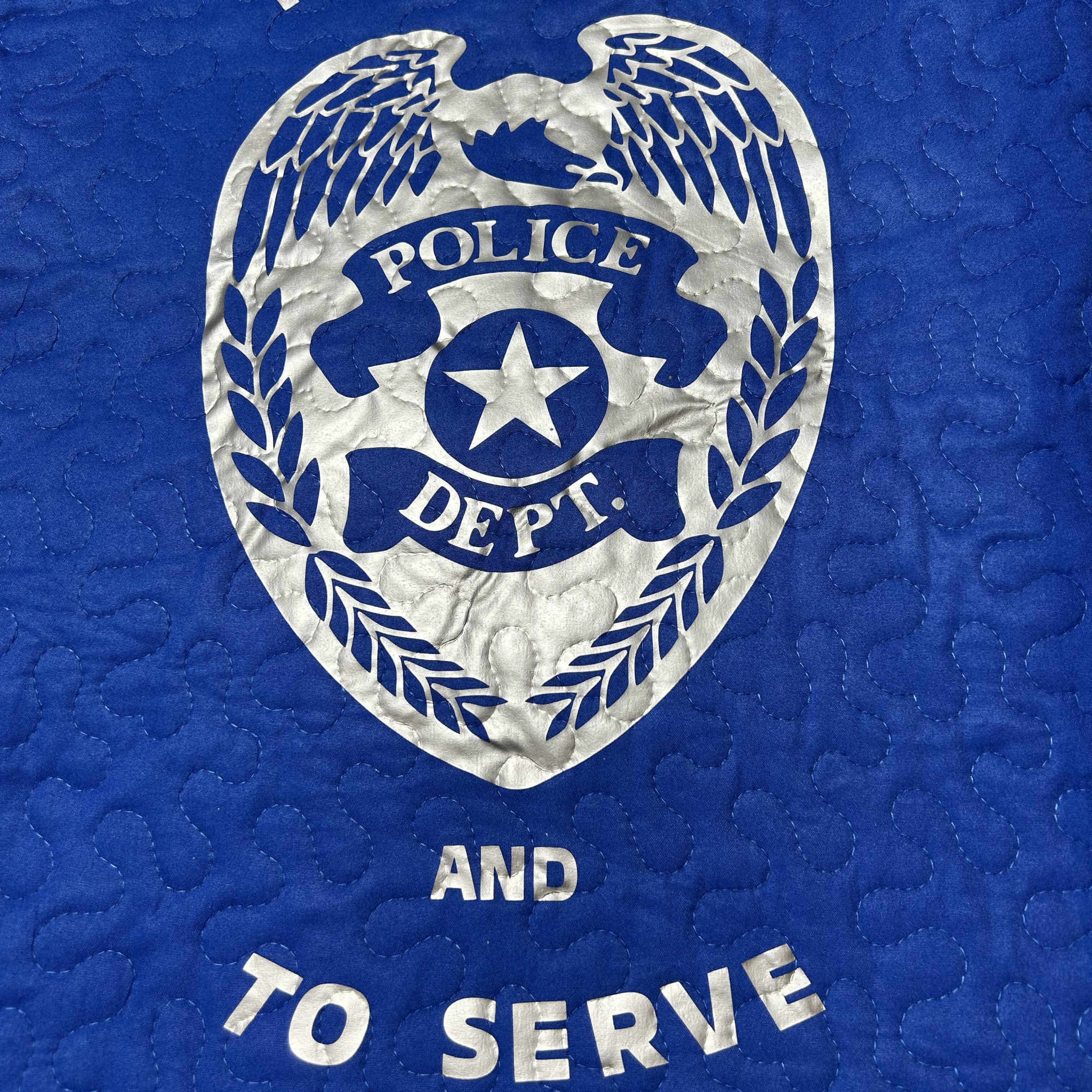 This Quilt would be the perfect gift for a retiring police officer