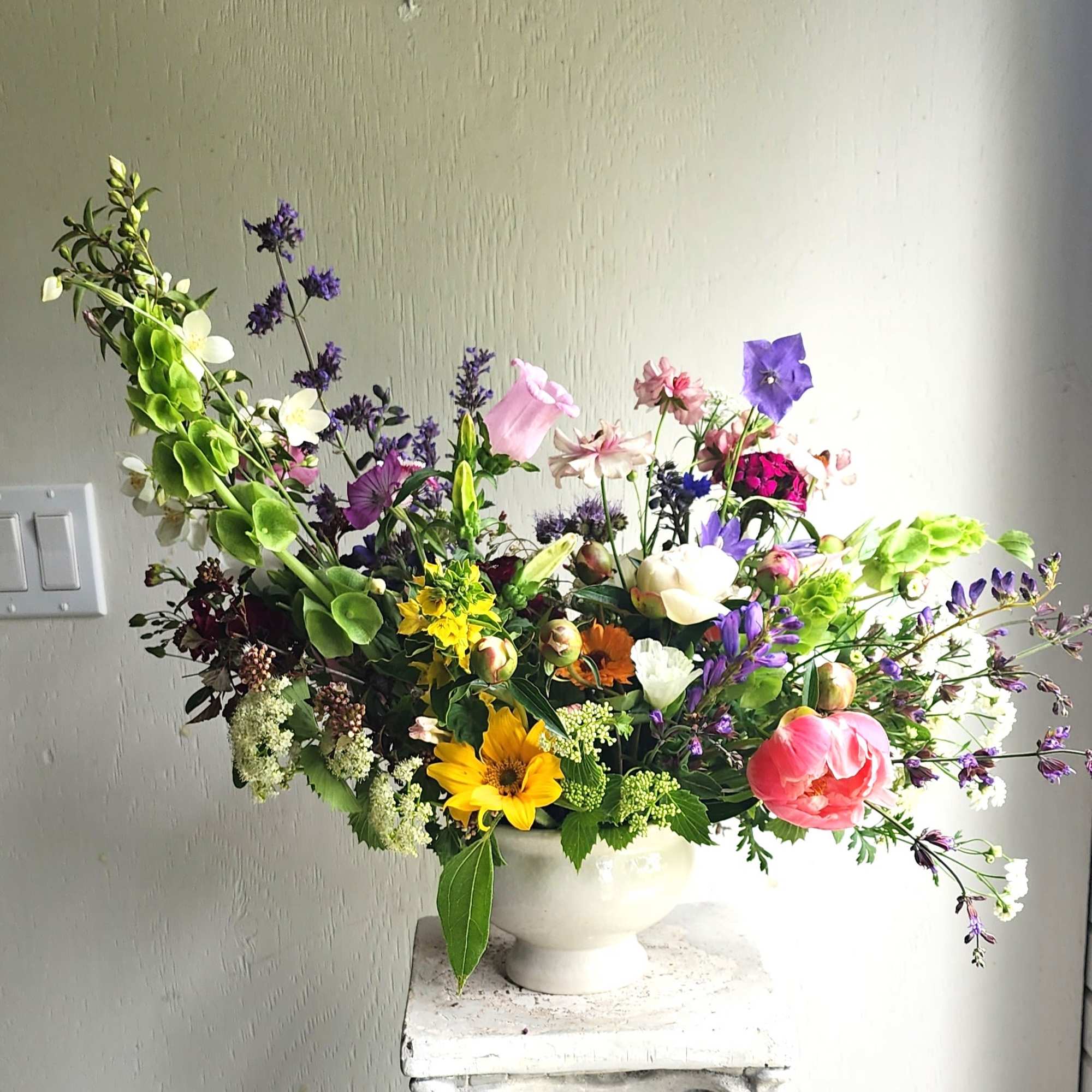 We are a small studio florist in a small town. Every bouquet