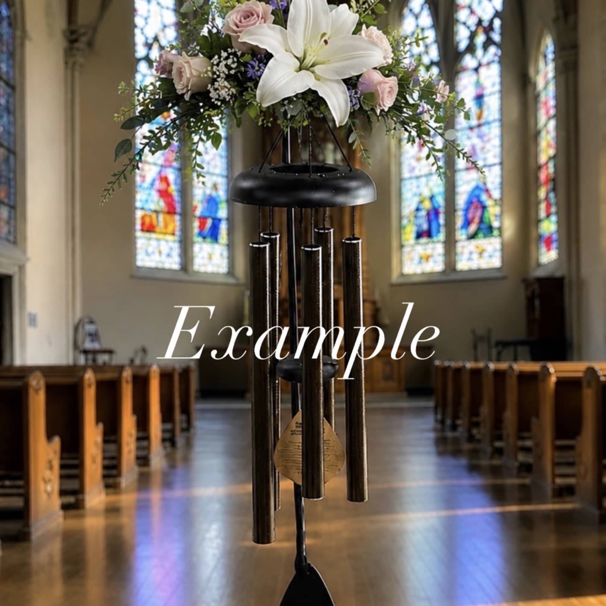 This 30&rdquo; forest green wind chime brings peaceful sound, rich color, and