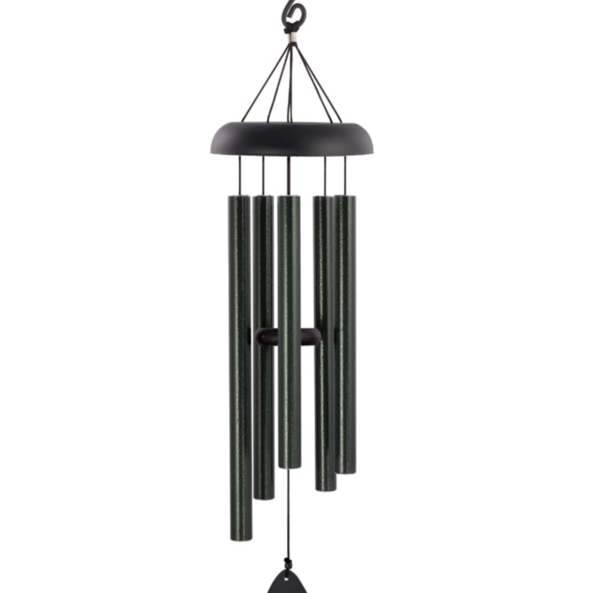 This 30&rdquo; forest green wind chime brings peaceful sound, rich color, and, photo 2 of 2