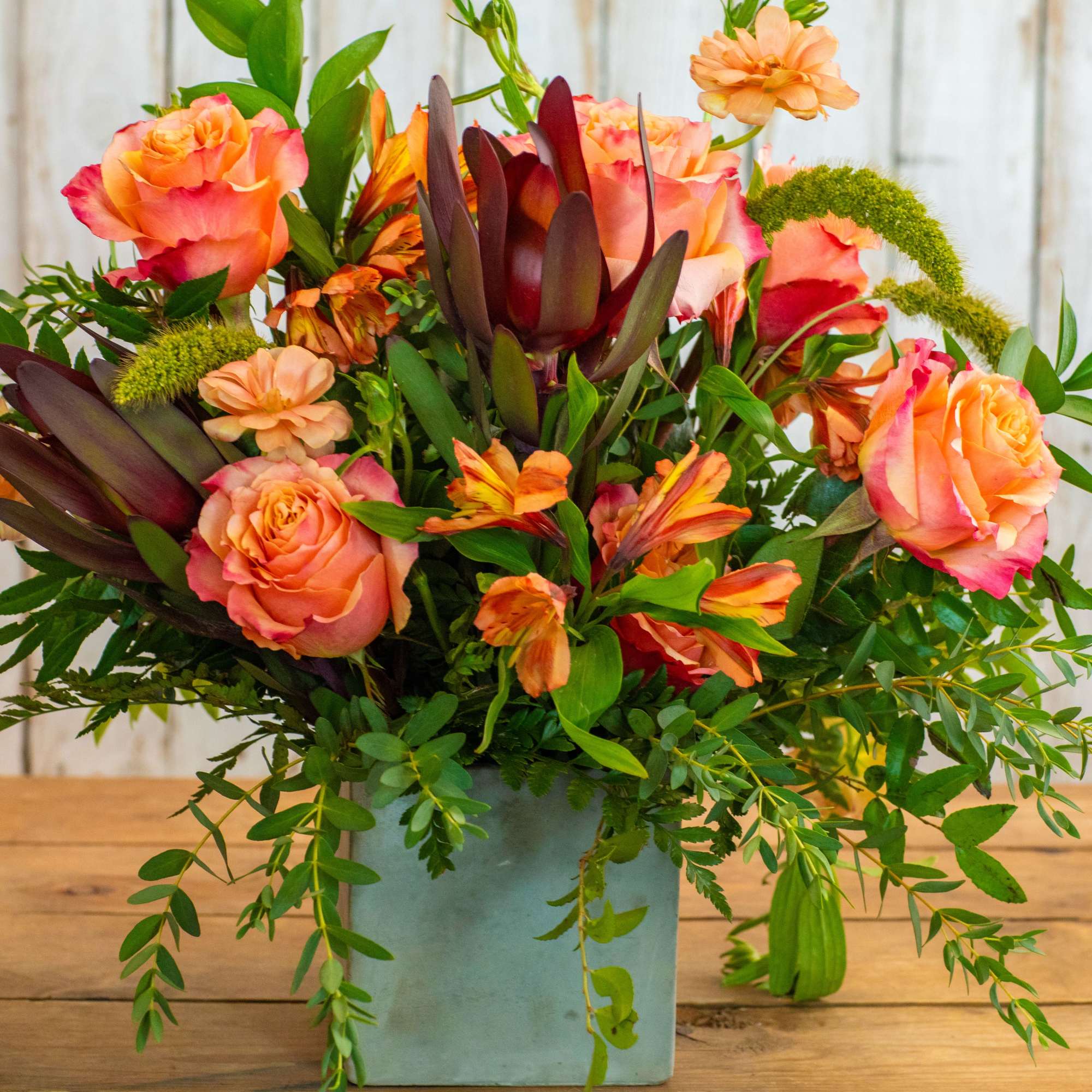 Send warmth and sophistication with the Copper Charm Flower Cube, a unique, photo 2 of 2