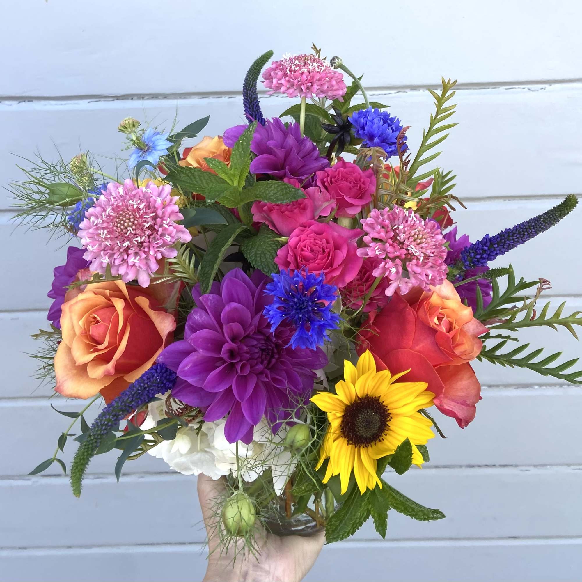 A good portion of the flowers are sourced from Marin farmers markets