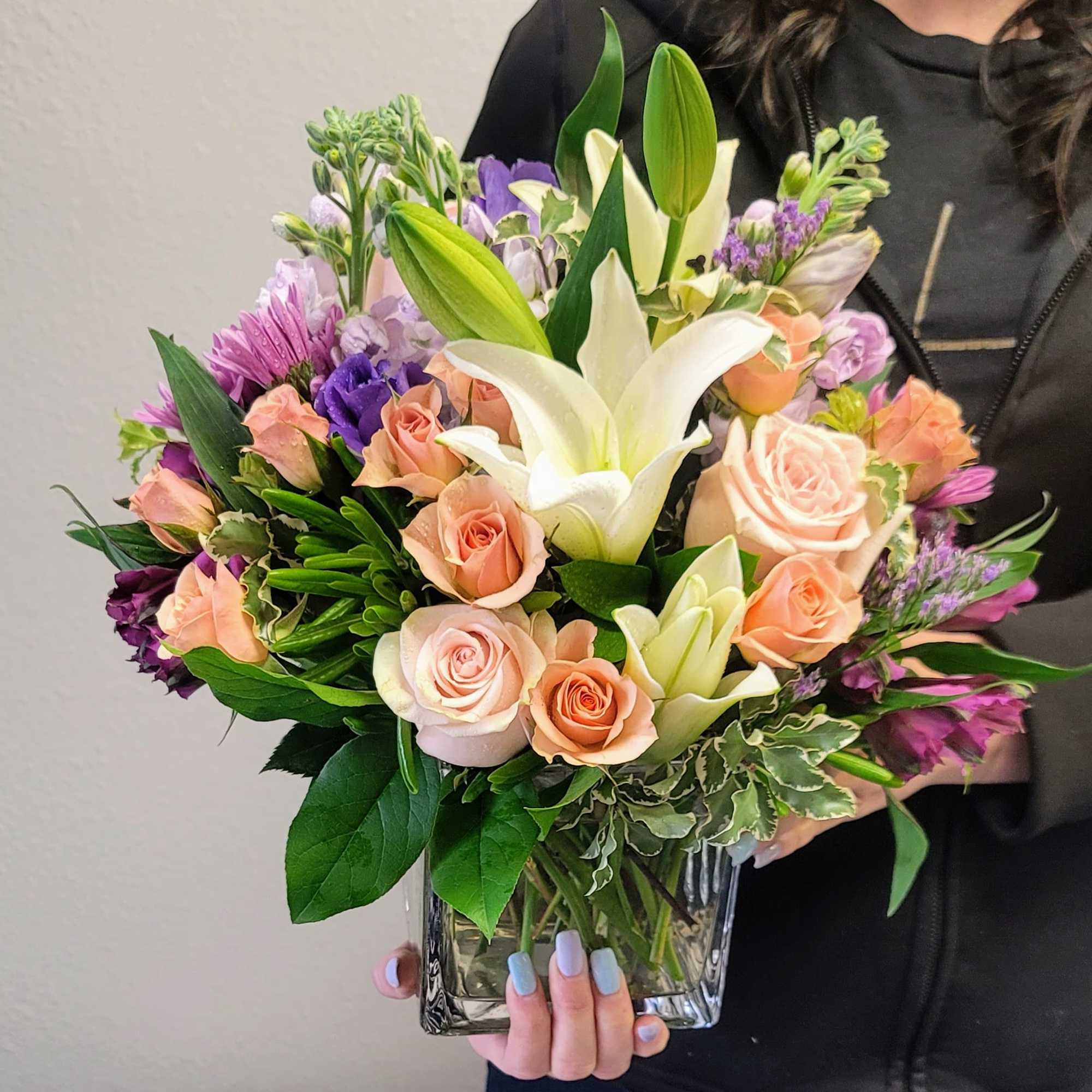 As soothing as a day of self-care, this dazzling bouquet of soft, photo 2 of 2