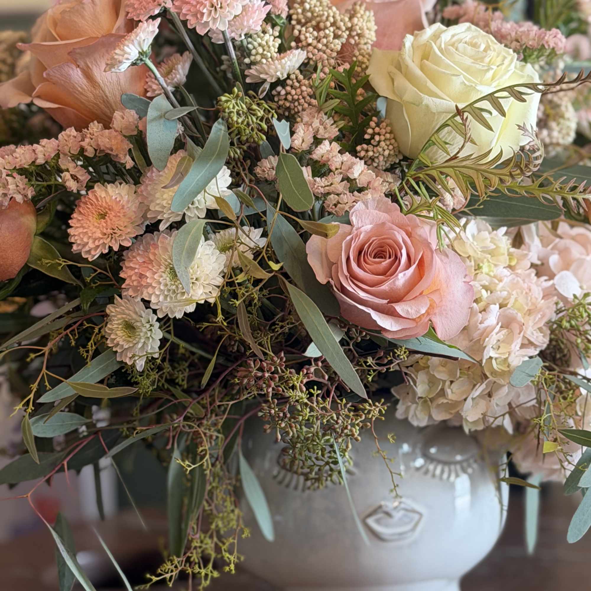 A soft, garden-style arrangement that reads as gentle and effortlessly romantic. The, photo 2 of 2